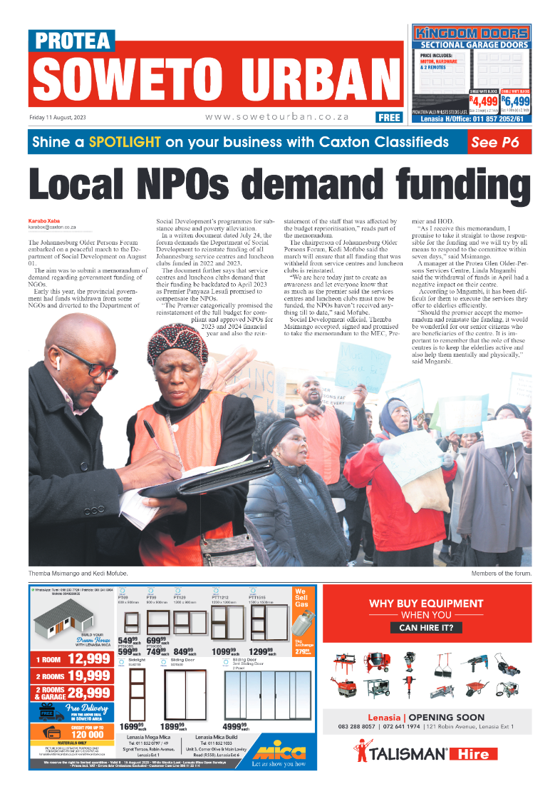 Protea: 11 August 2023 page 1