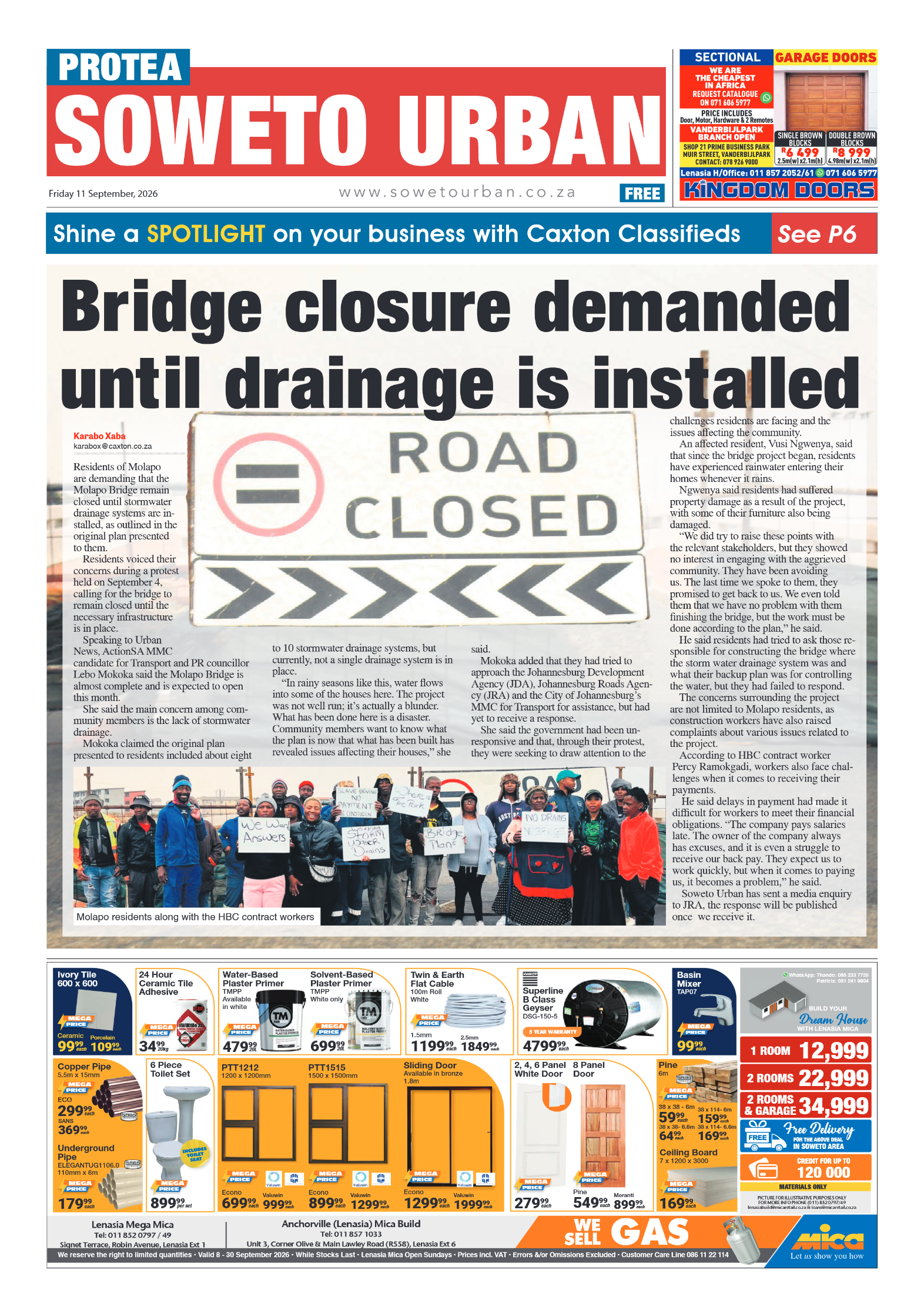 Protea 11 September 2026 page 1