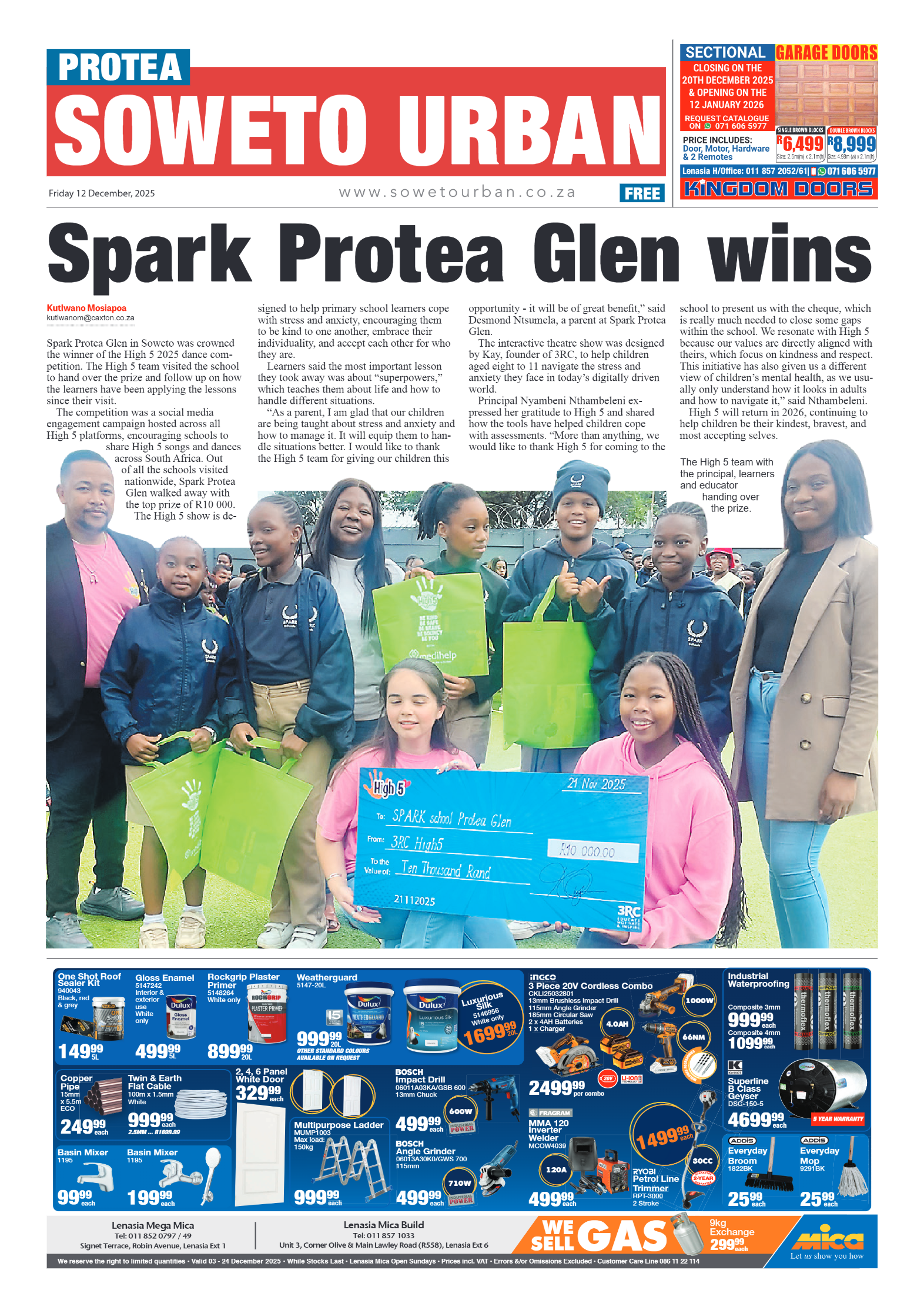 Protea: 12 December 2025 page 1