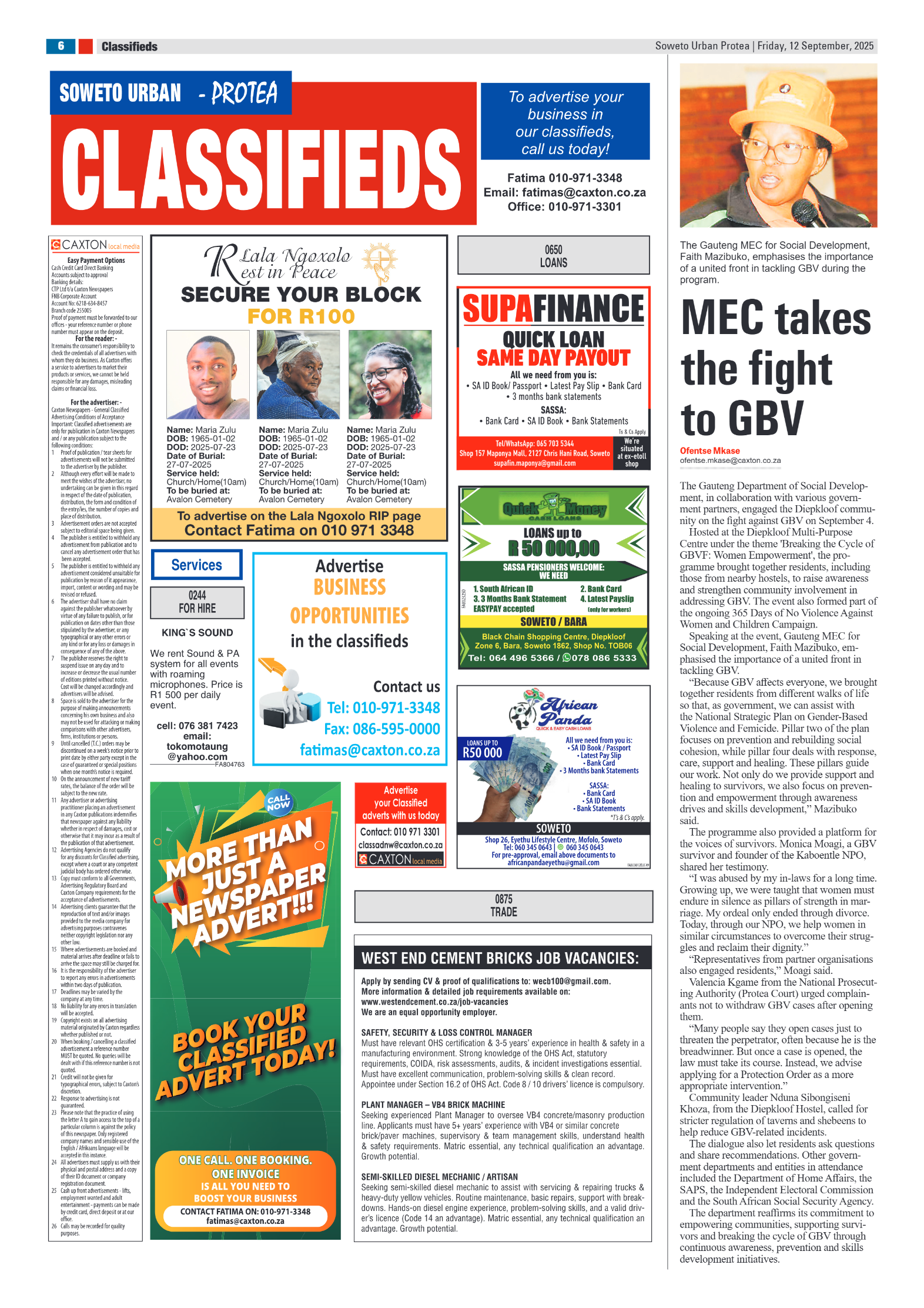 Protea: 12 September 2025 page 6
