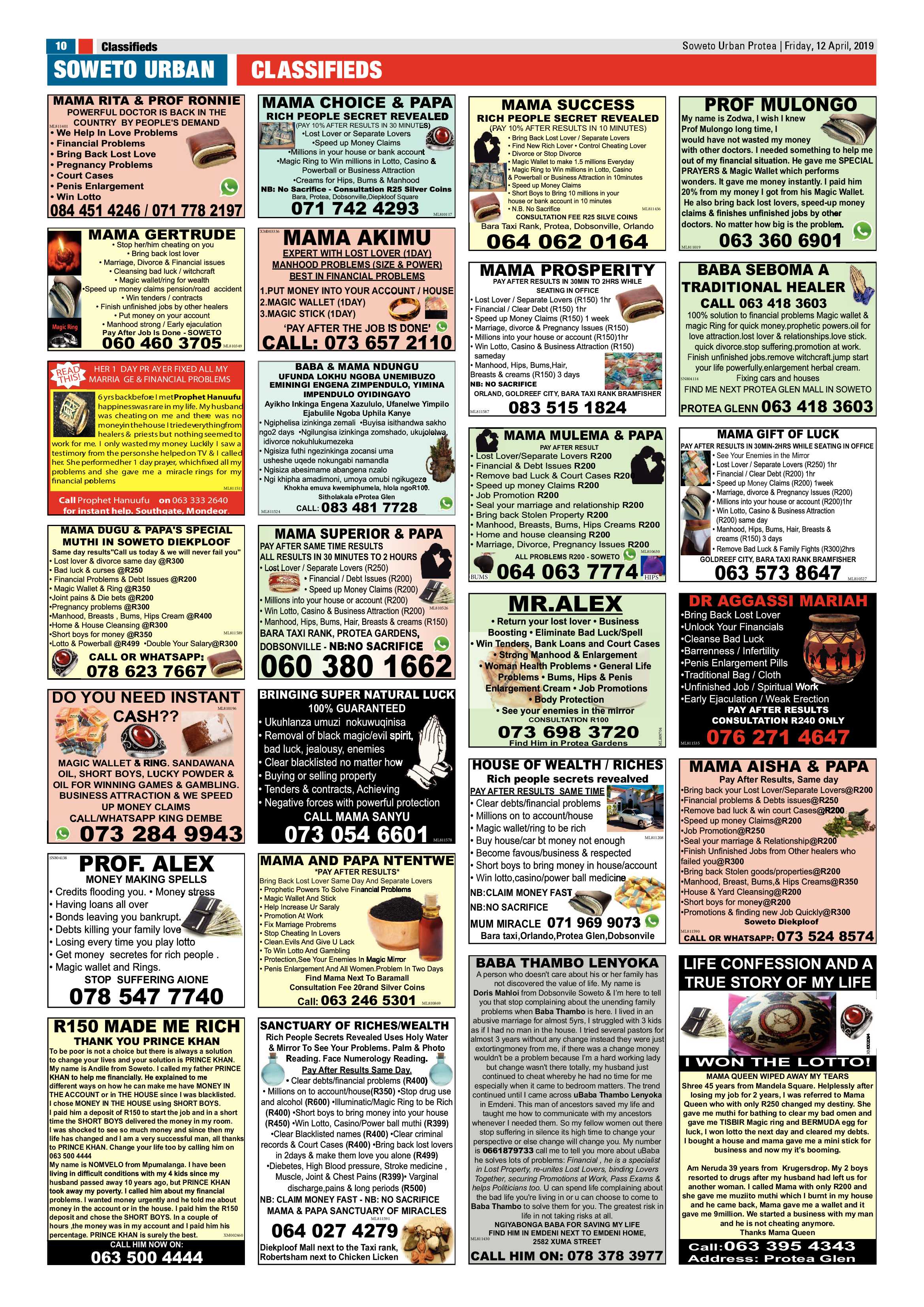 Protea News – April 12 , 2019 page 10