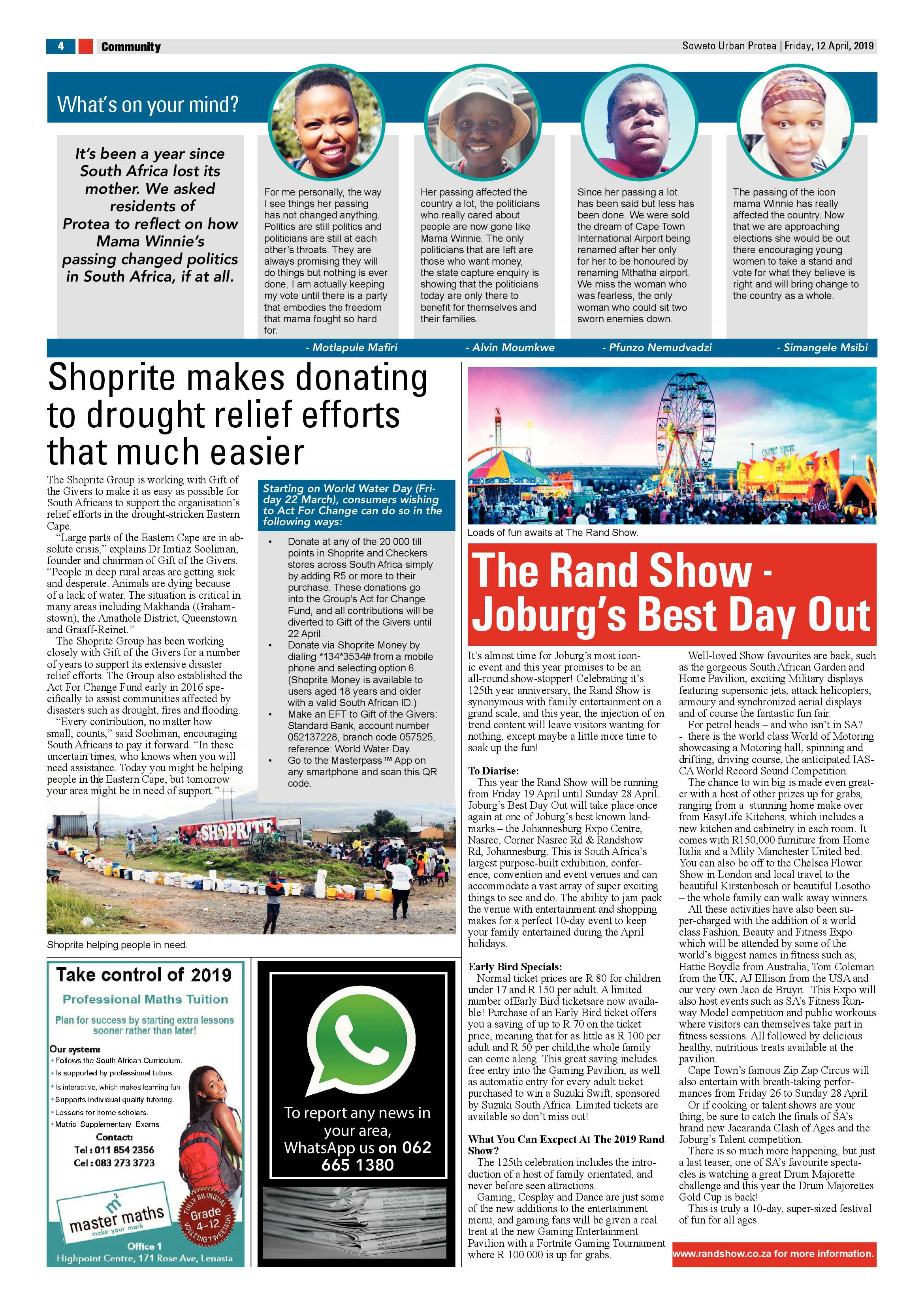 Protea News – April 12 , 2019 page 4