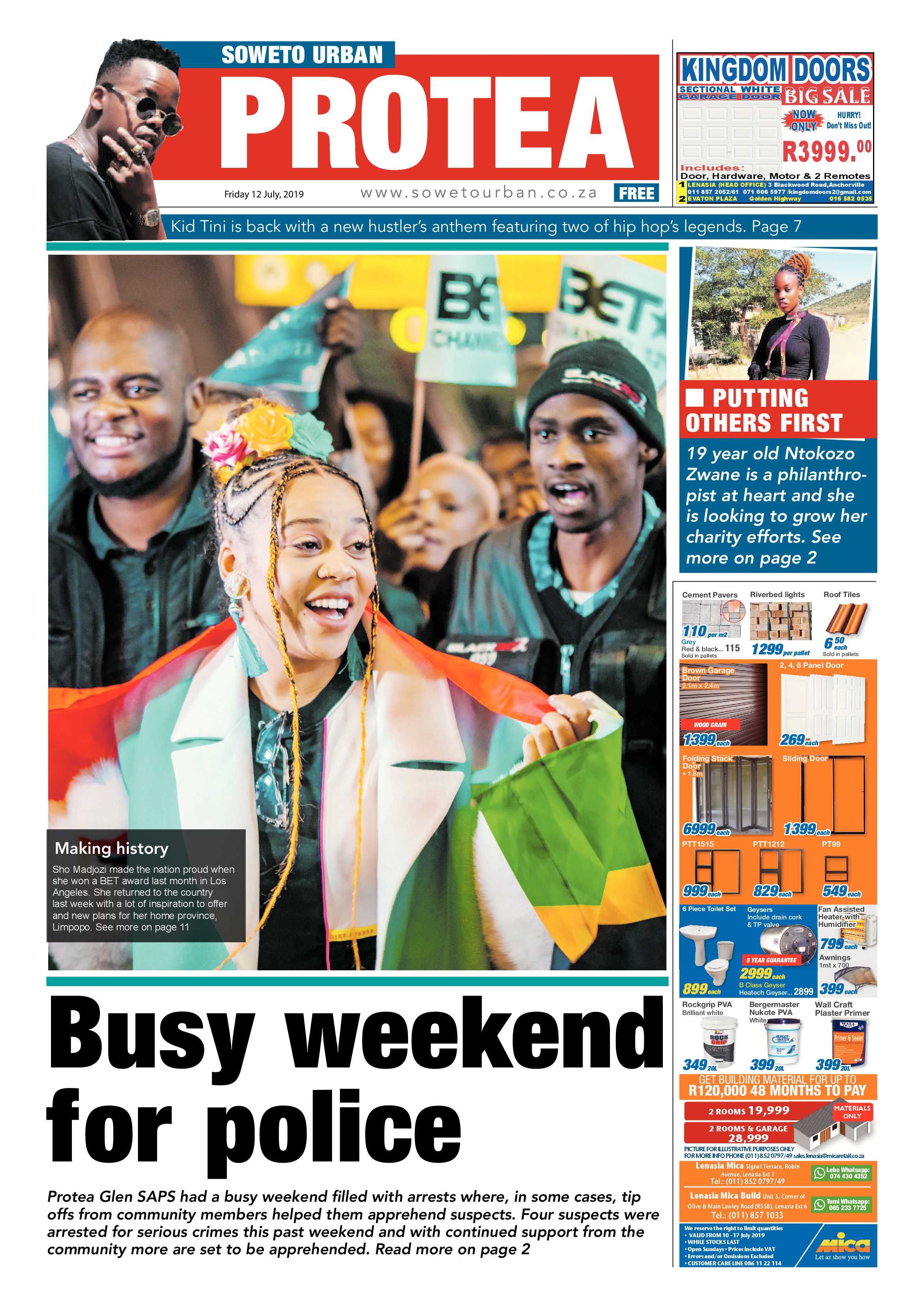 Protea News – July 12, 2019 page 1