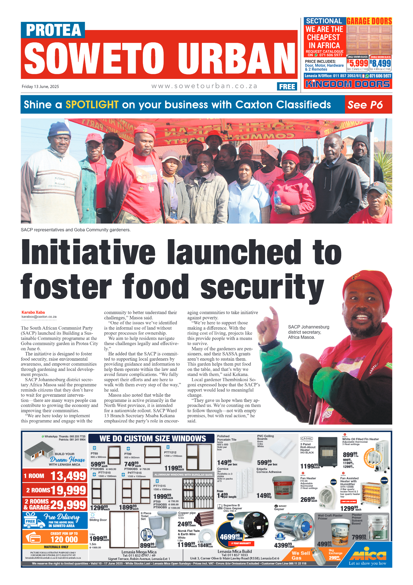 Protea: 13 June 2025 page 1