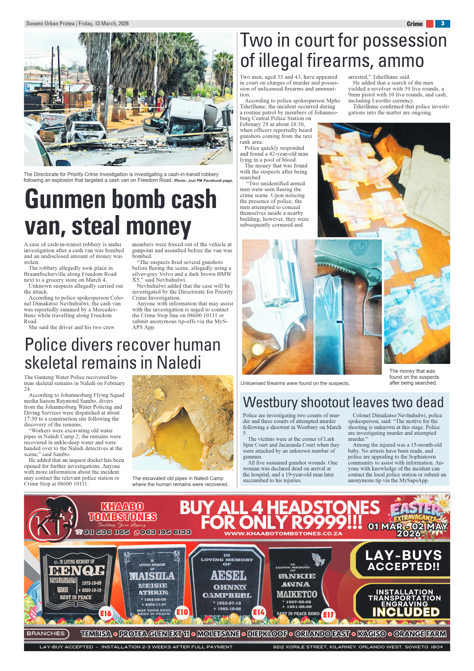 Protea: 13 March 2026 page 3