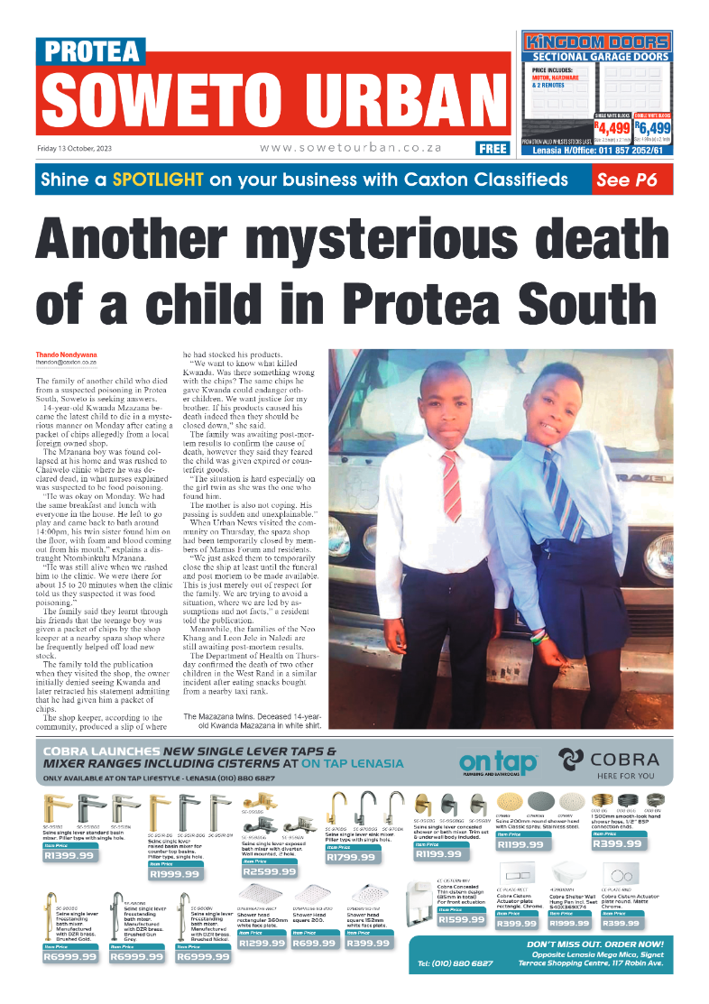Protea: 13 October 2023 page 1