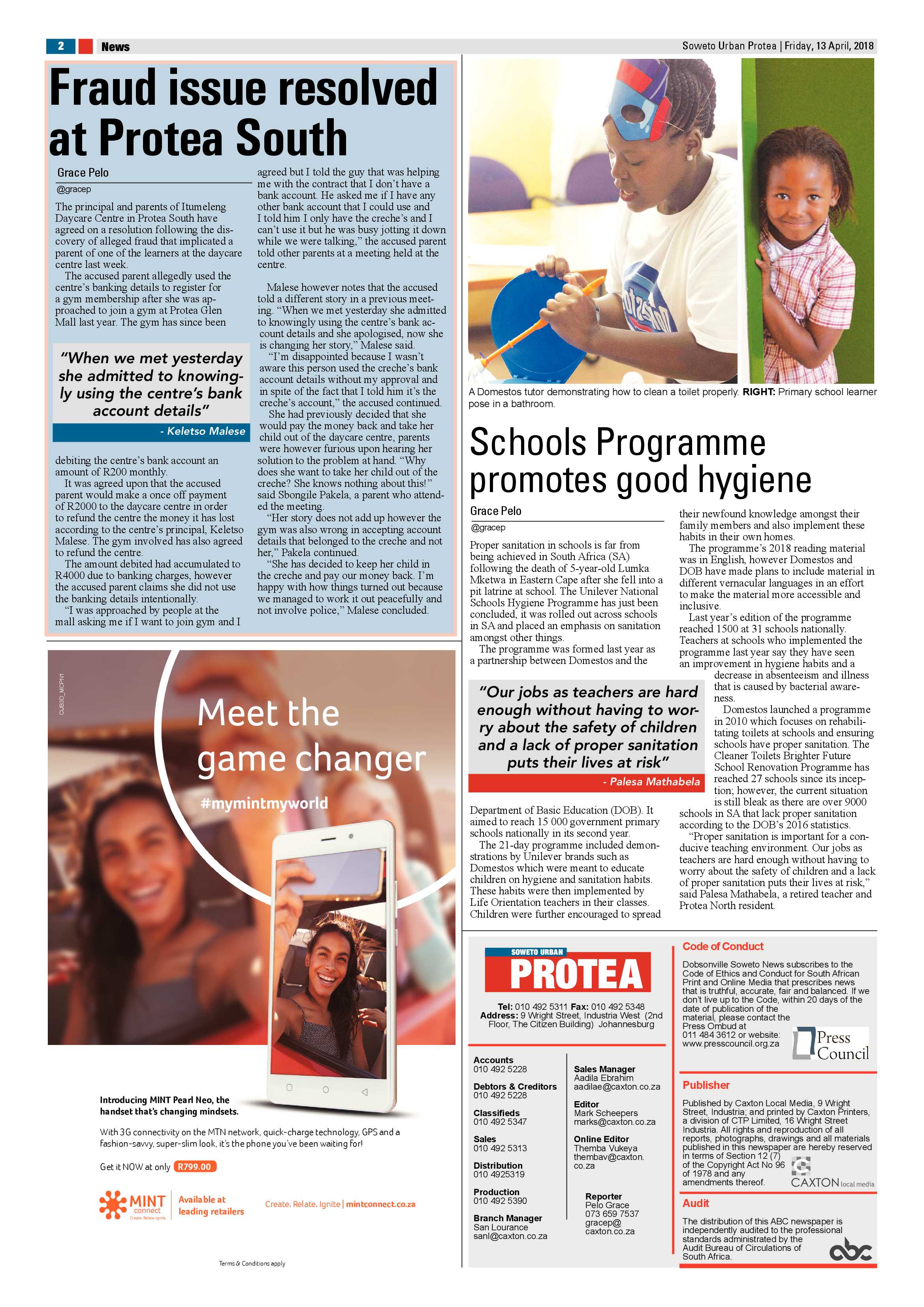 Protea – April 13, 2018 issue page 2