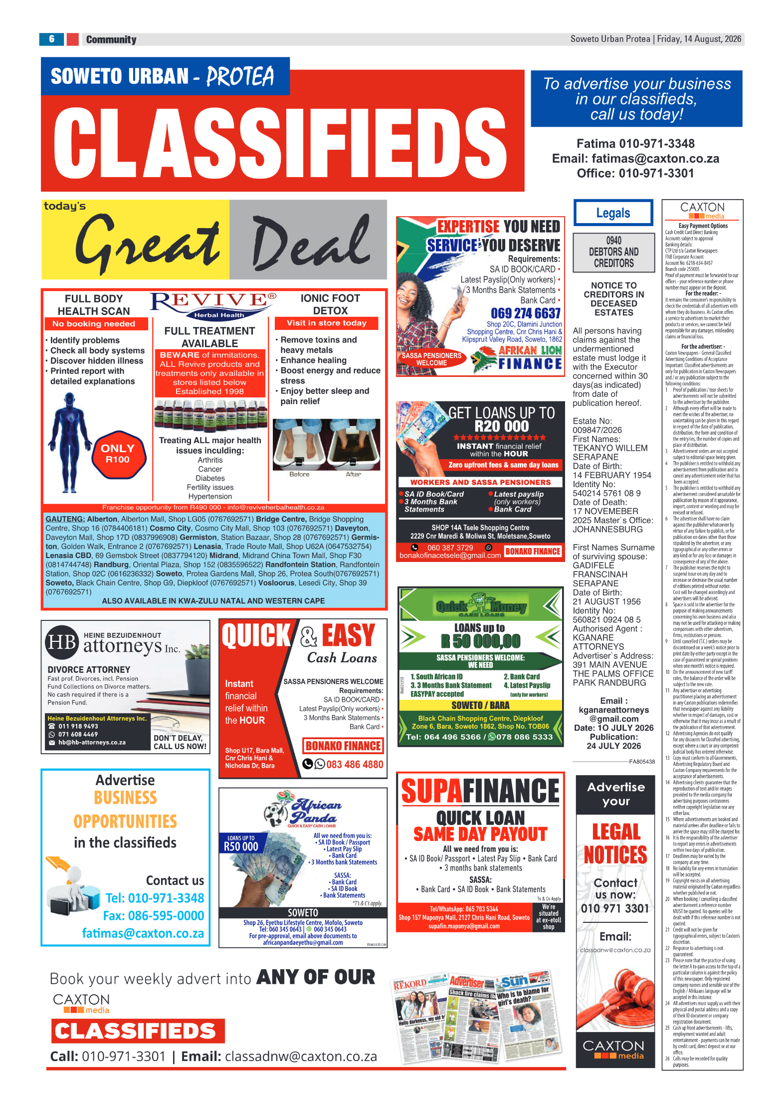 Protea 14 August 2026 page 6