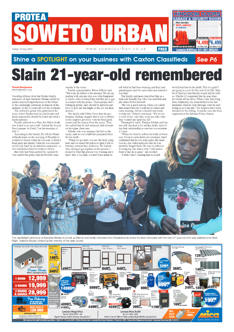Protea: 14 July 2023 page 1