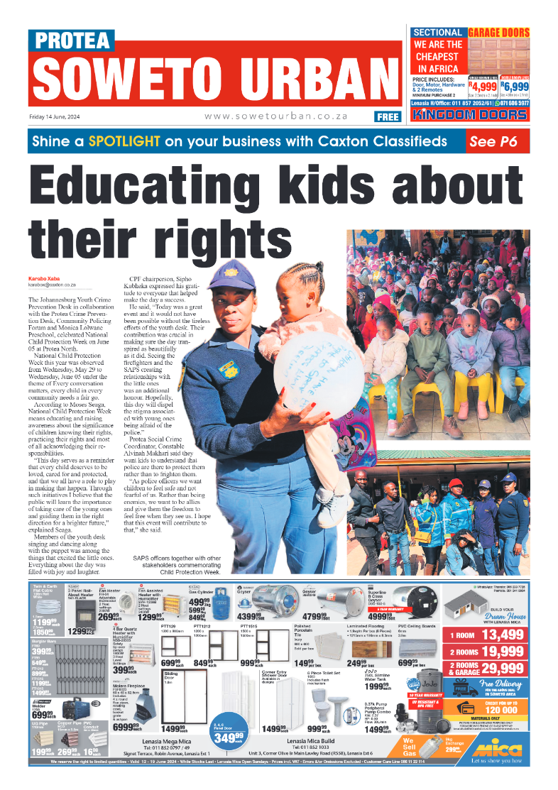 Protea: 14 June 2024 page 1