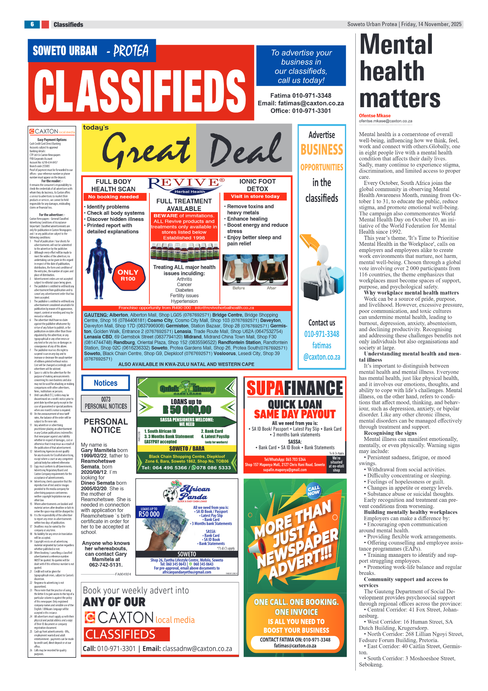 Protea: 14 November 2025 page 6