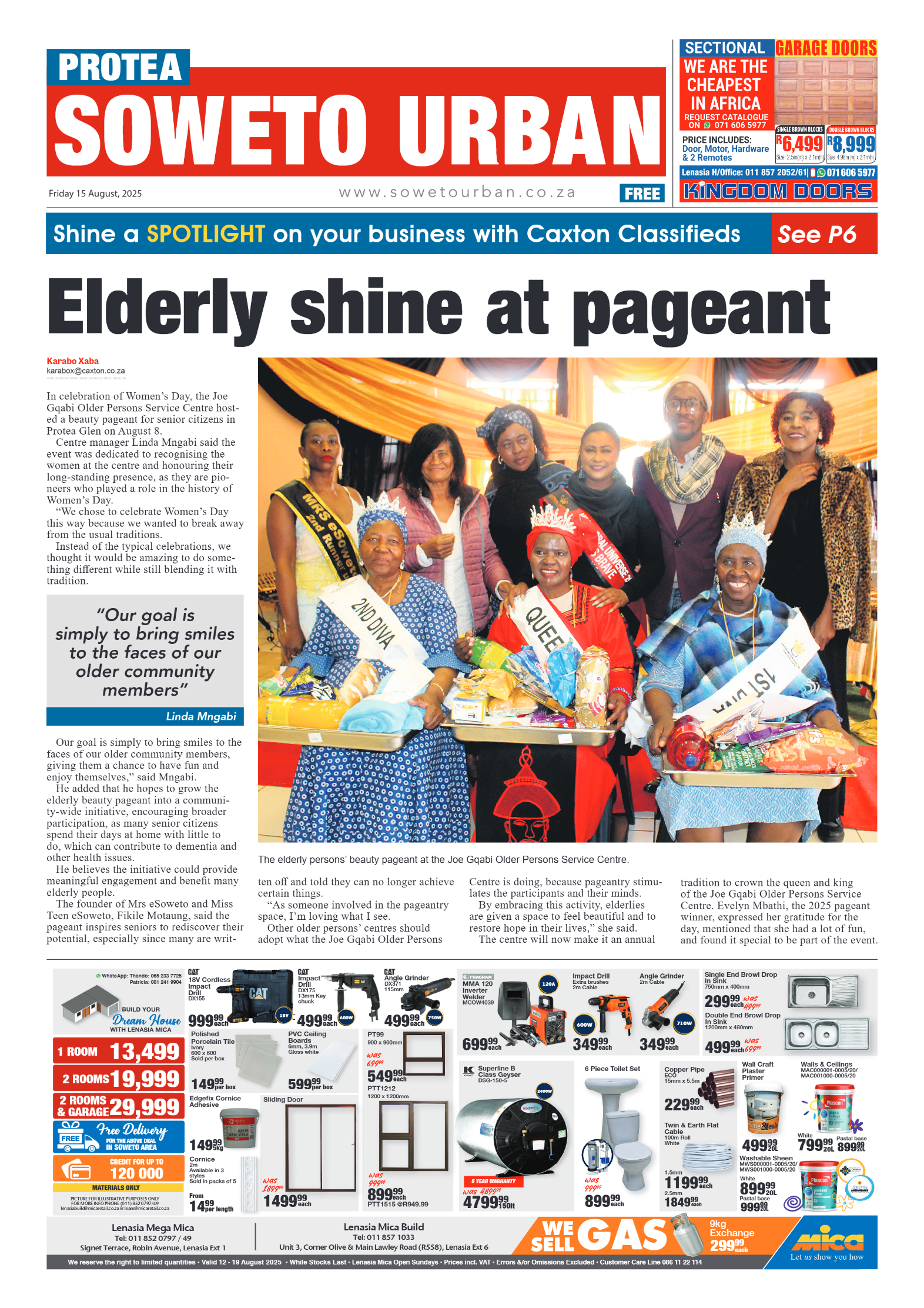 Protea: 15 August 2025 page 1