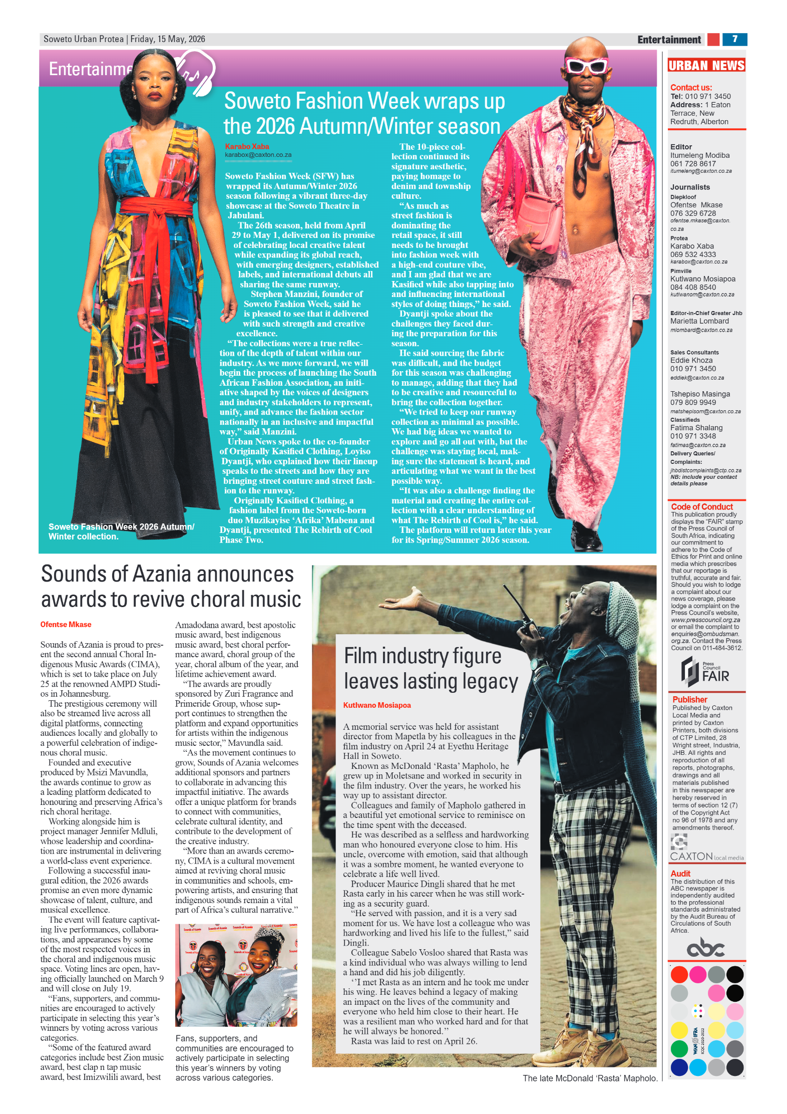 Protea: 15 May 2026 page 7