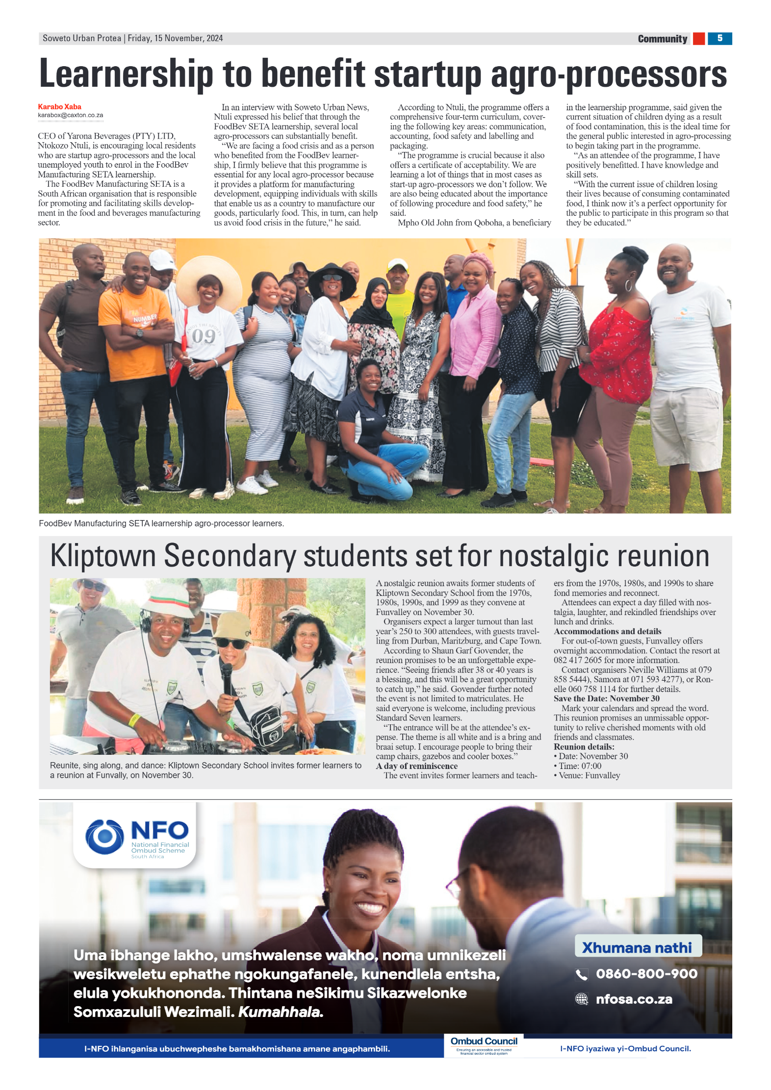 Protea: 15 November 2024 page 5