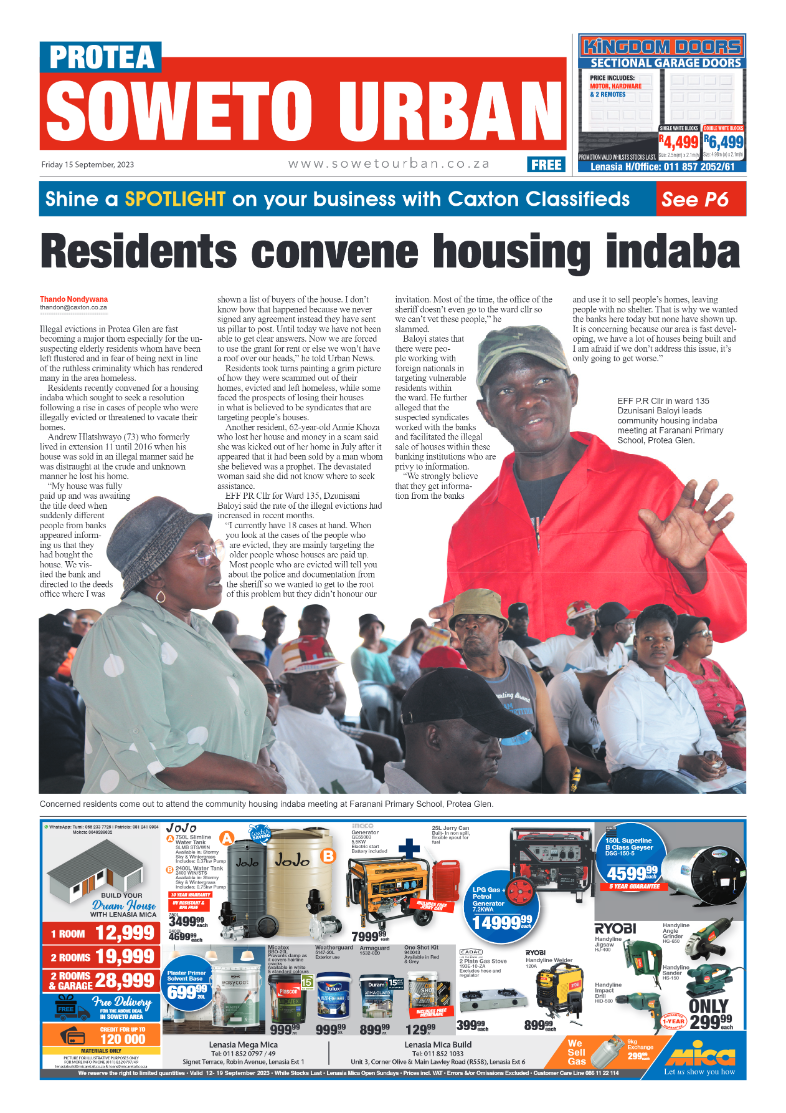 Protea: 15 September 2023 page 1