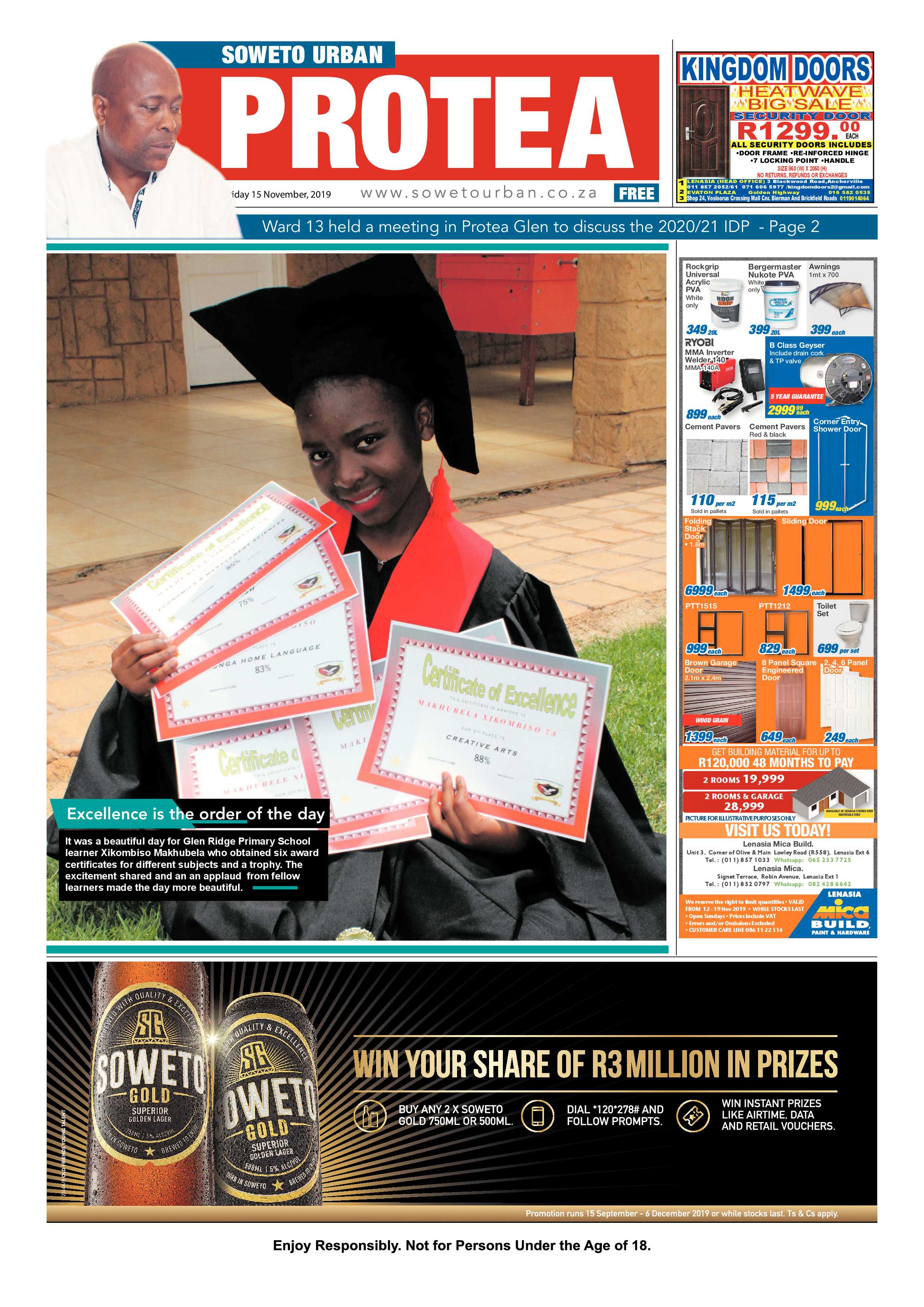 Protea News – November 15, 2019 page 1
