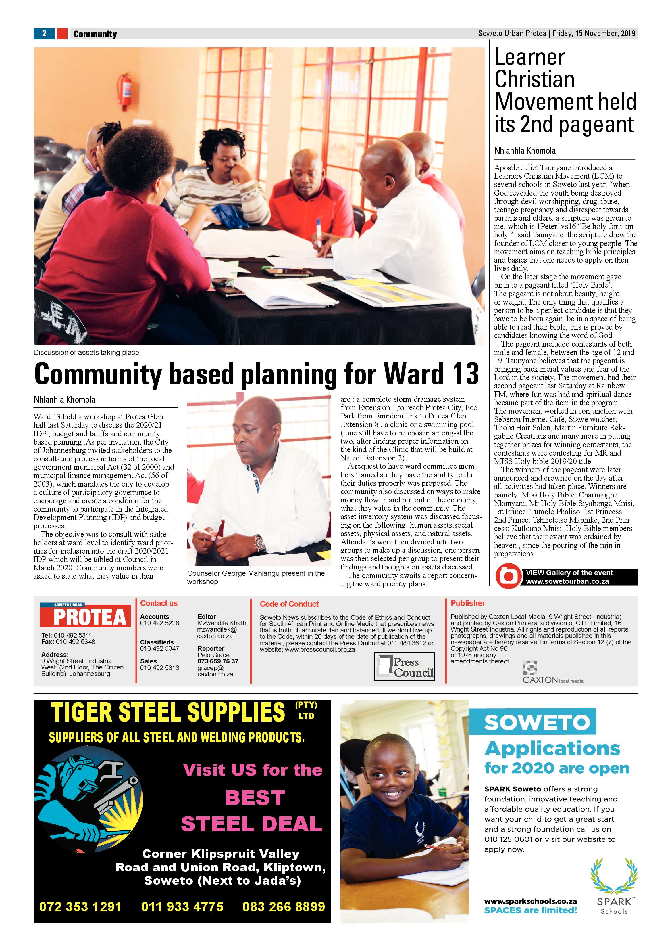 Protea News – November 15, 2019 page 2