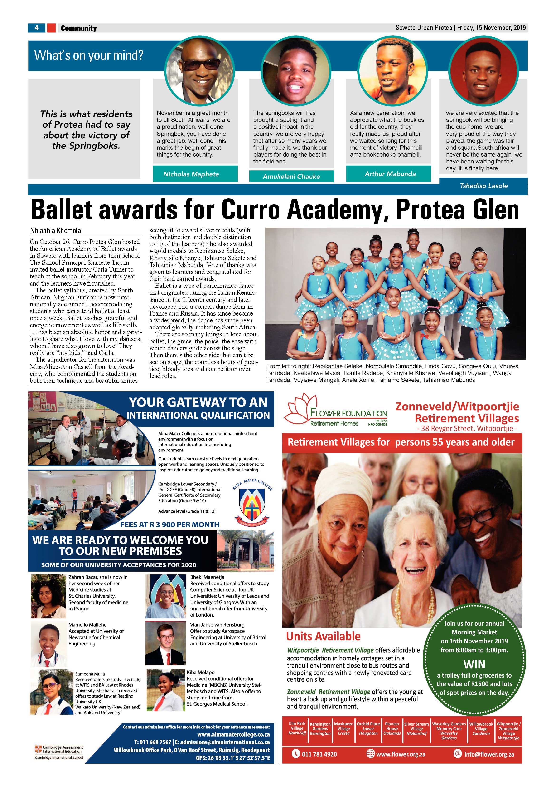 Protea News – November 15, 2019 page 4