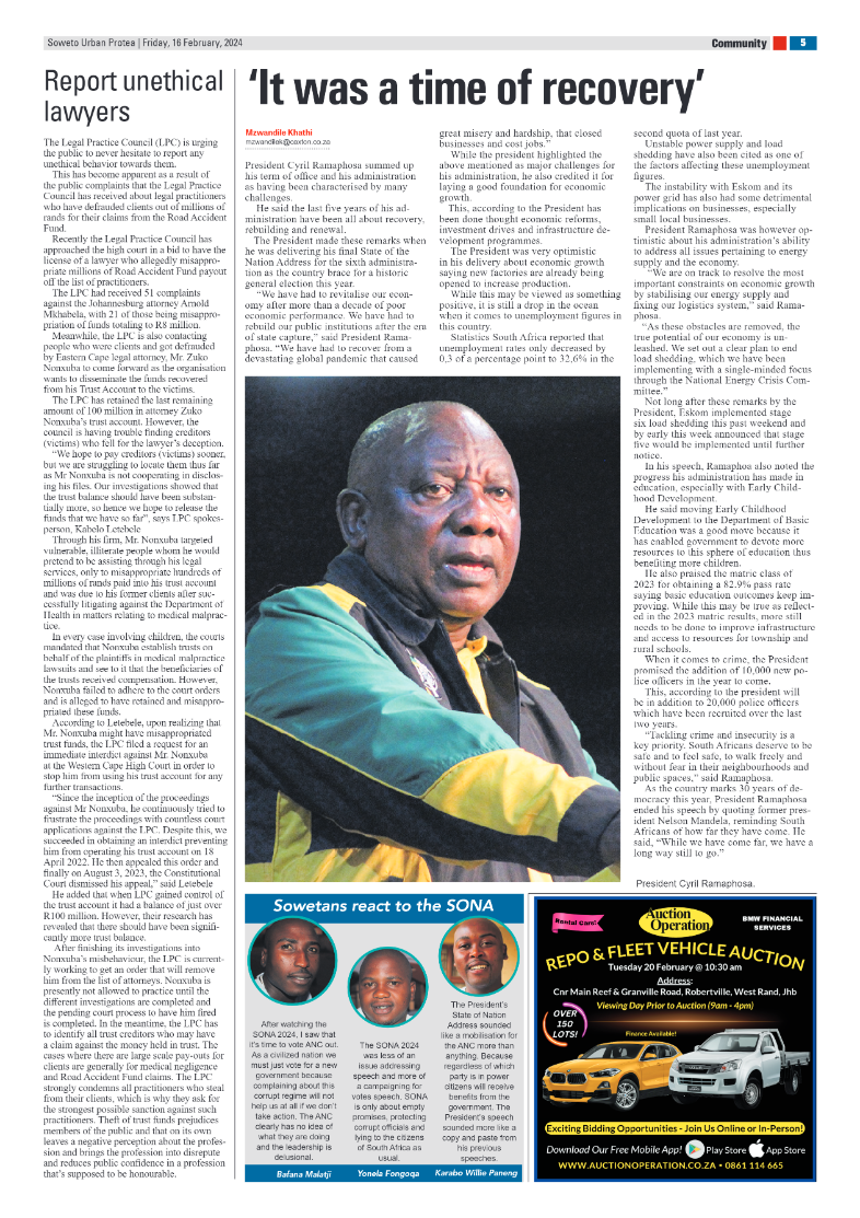 Protea: 16 February 2024 page 5