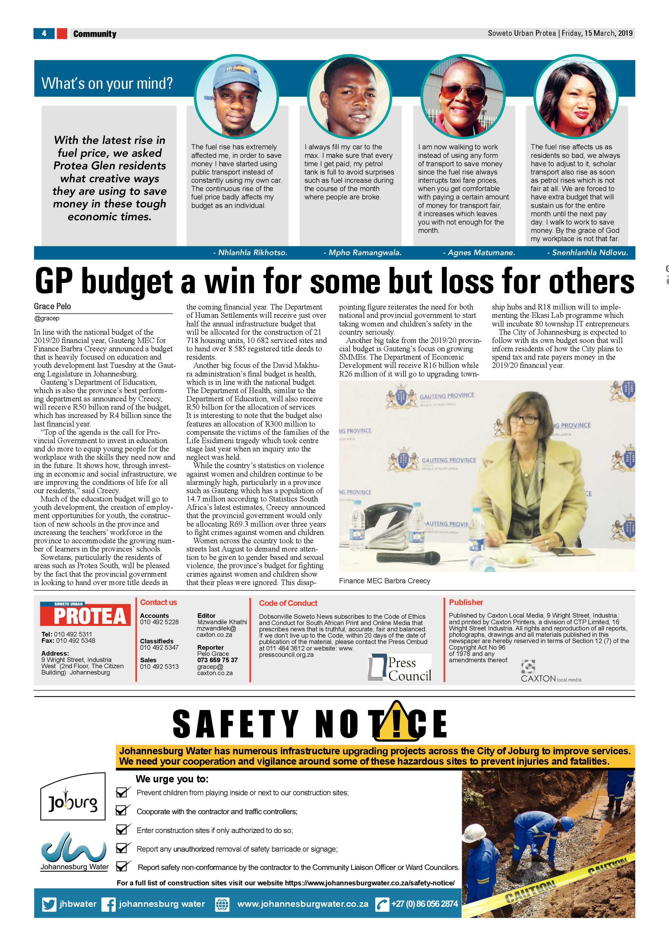 Protea News – March 16 , 2019 page 4