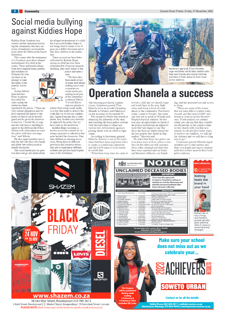 Protea: 17 November 2023 page 2