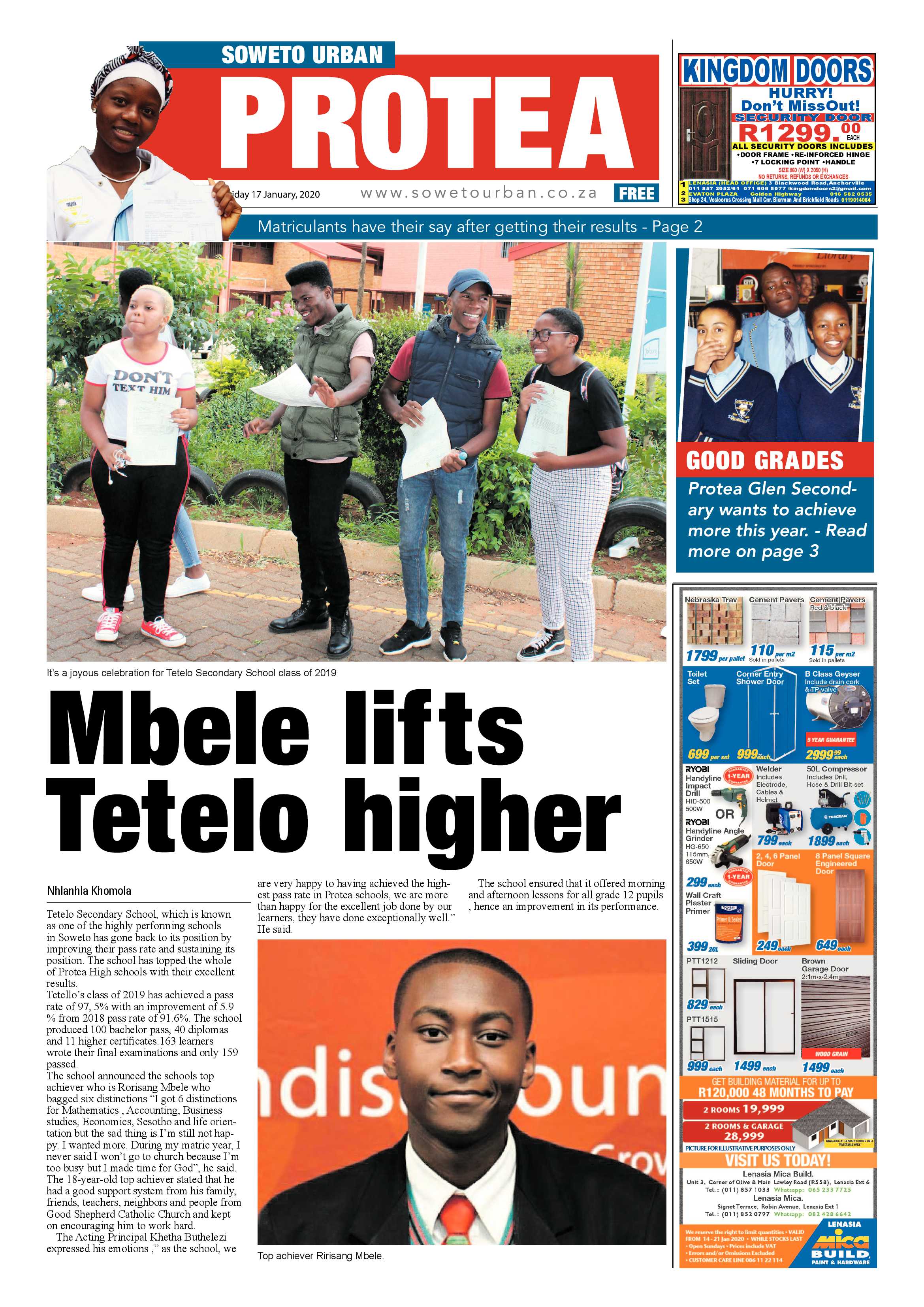 Protea News – January 17, 2020 page 1