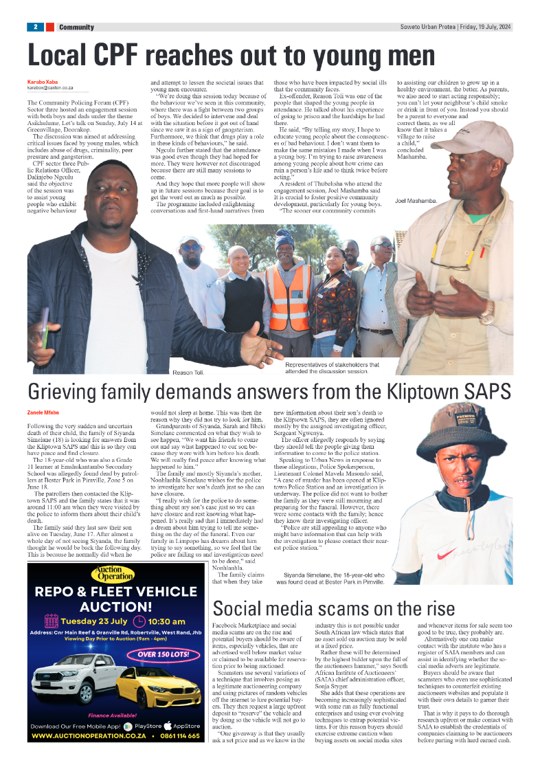 Protea: 19 July 2024 page 2