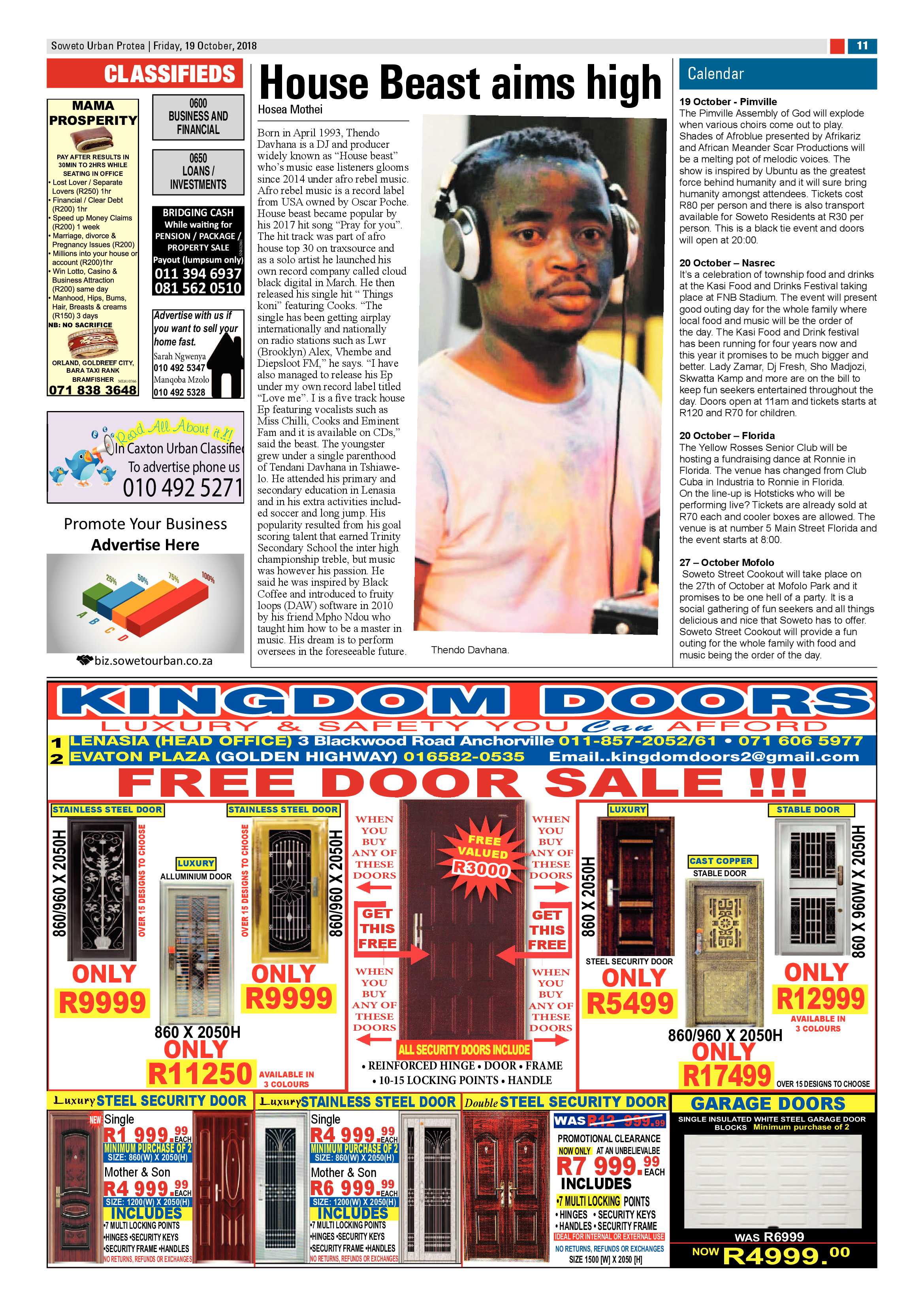 Protea – October 19, 2018 issue page 11