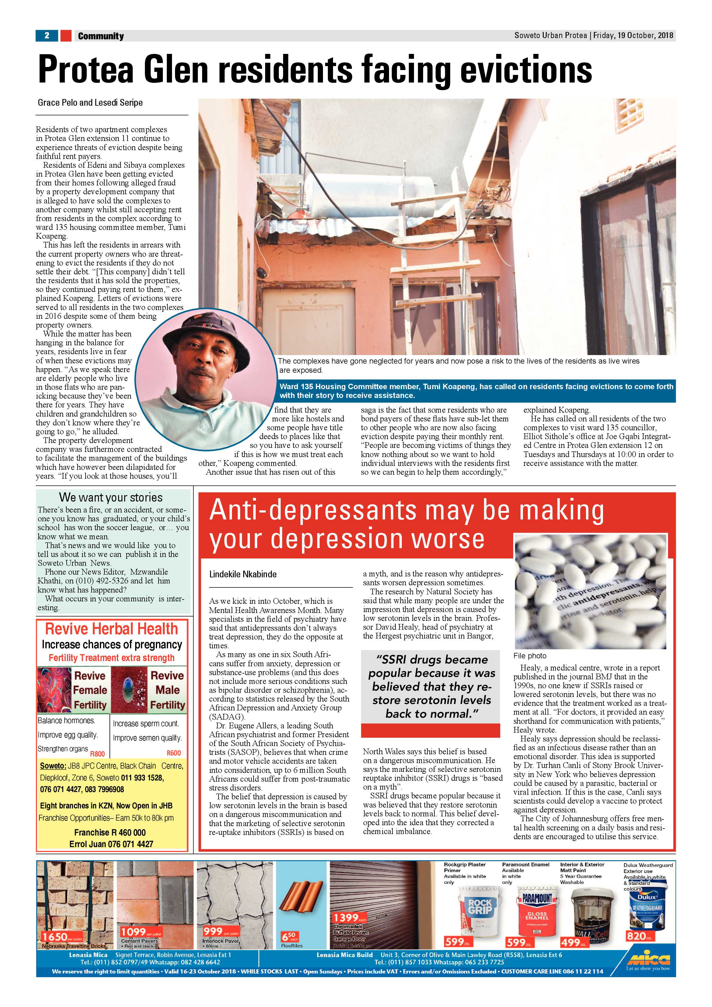 Protea – October 19, 2018 issue page 2