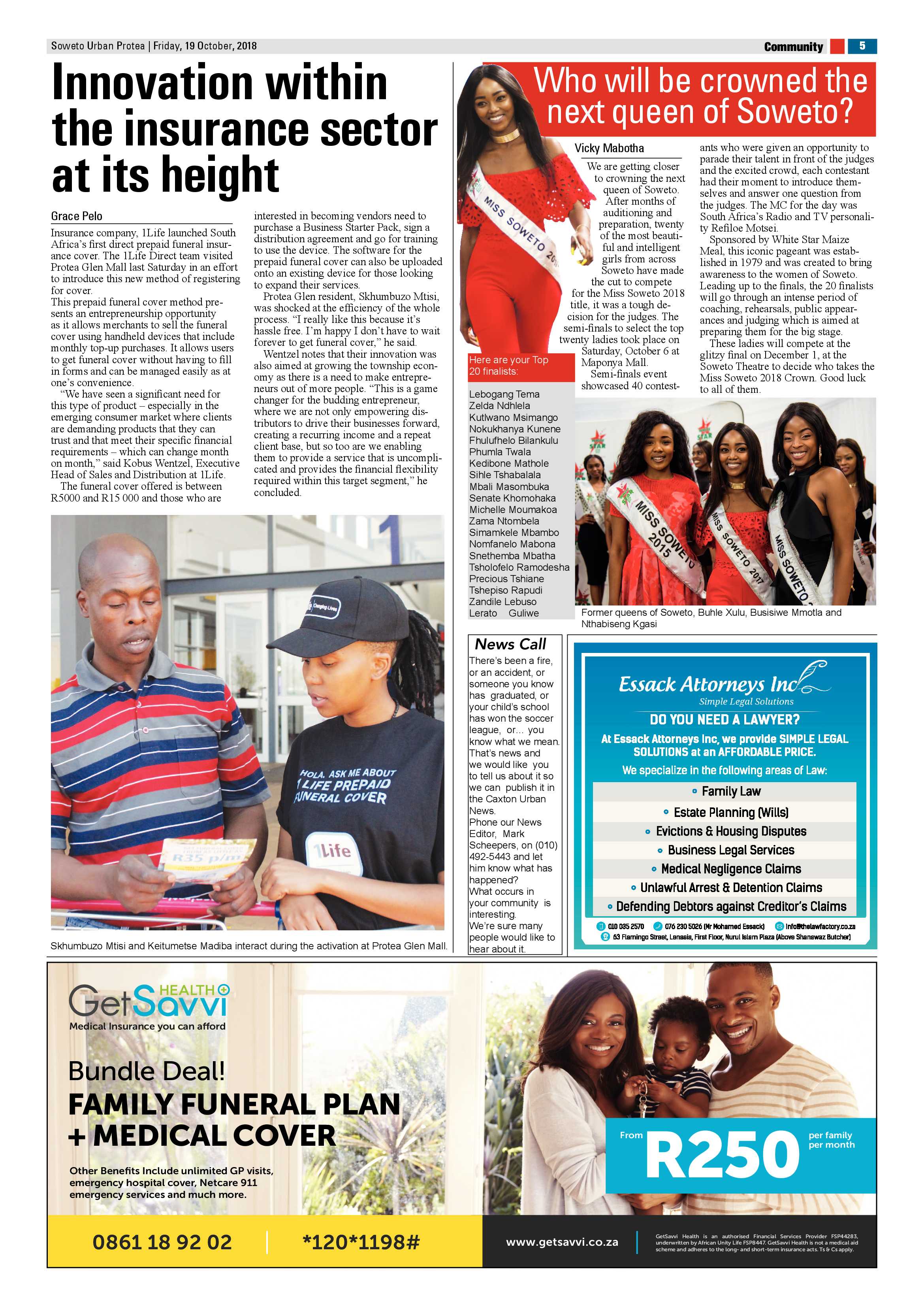 Protea – October 19, 2018 issue page 5
