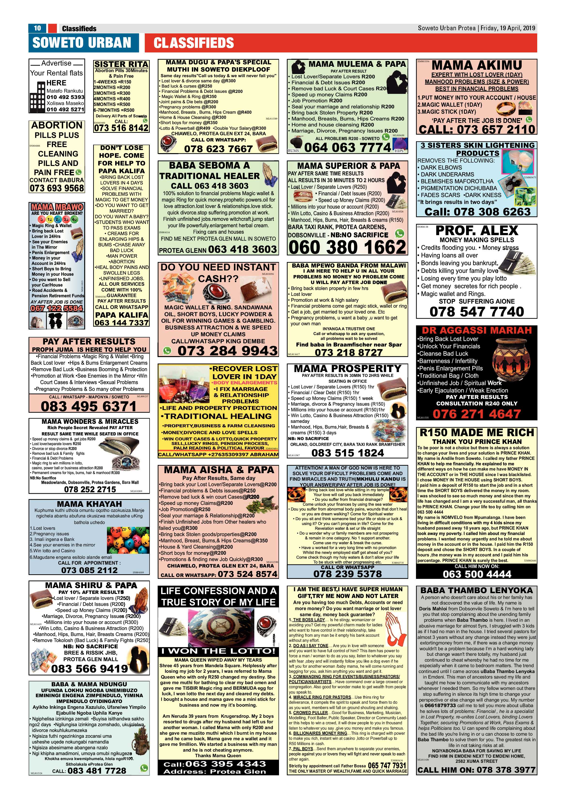 Protea News – April 19 , 2019 page 10