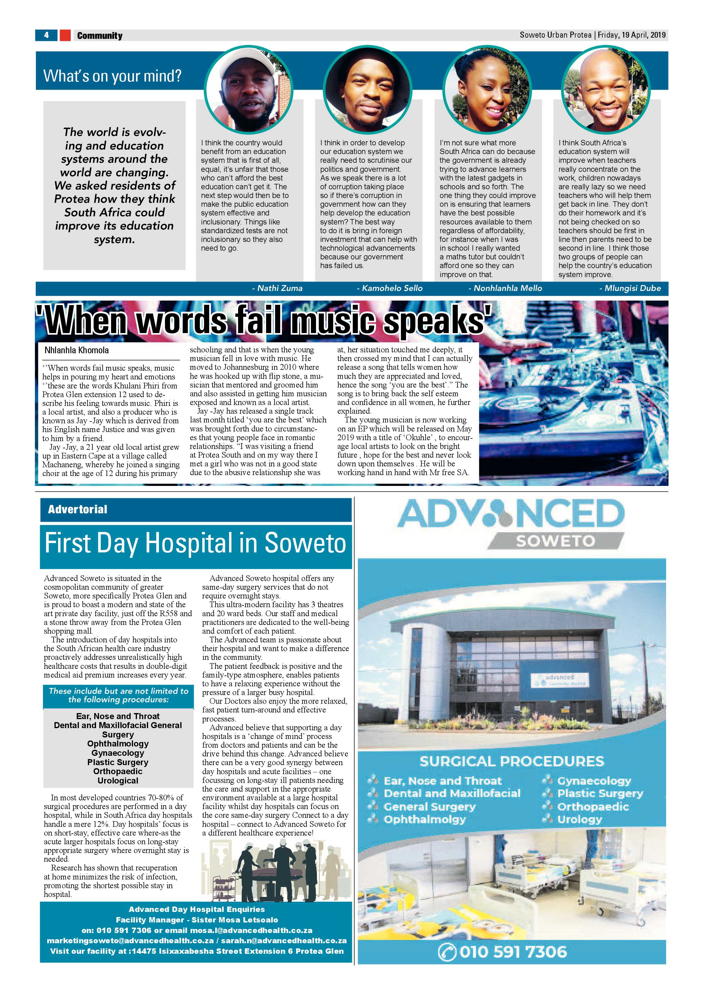 Protea News – April 19 , 2019 page 4