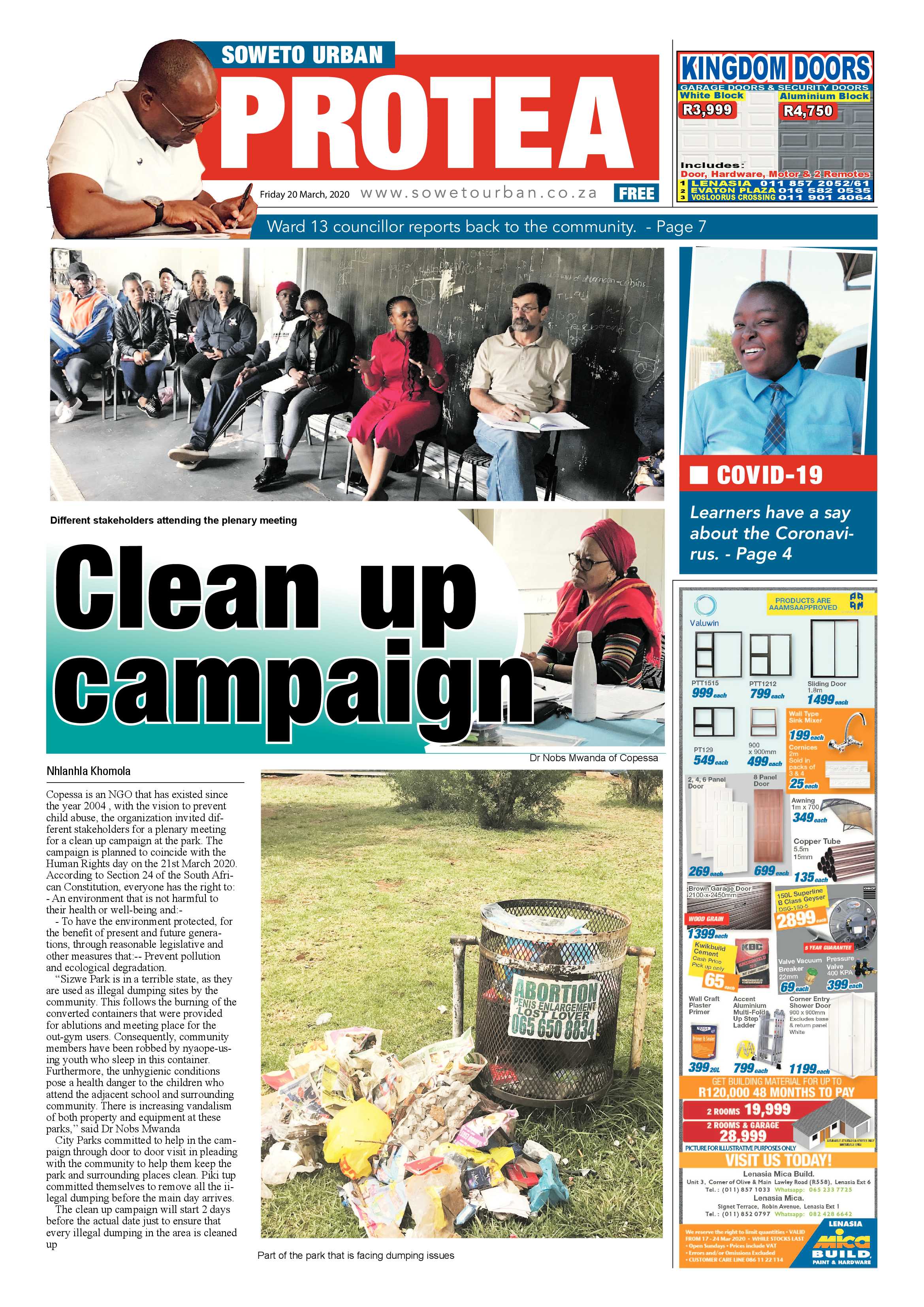 Protea March 20, 2020 page 1