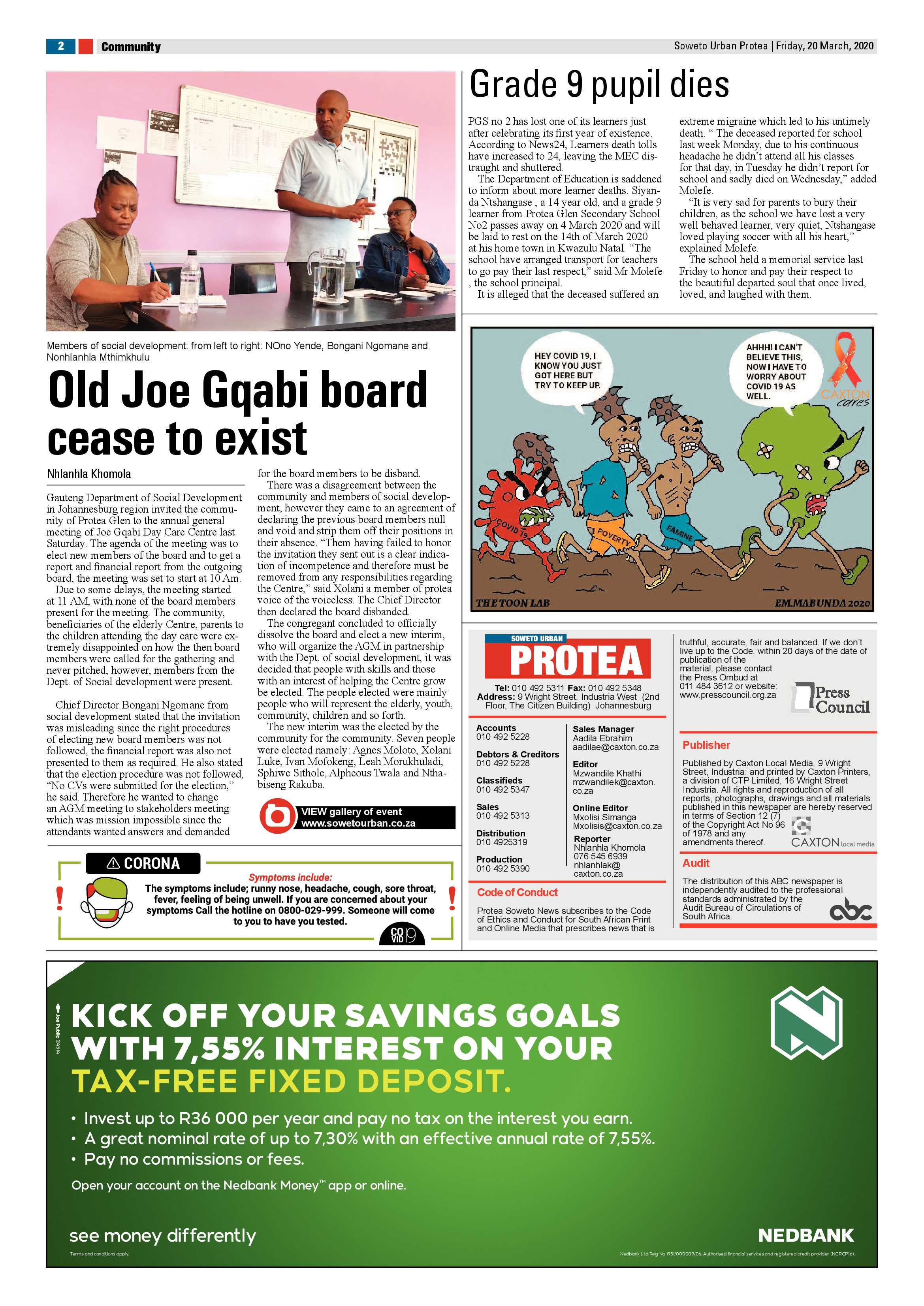 Protea March 20, 2020 page 2