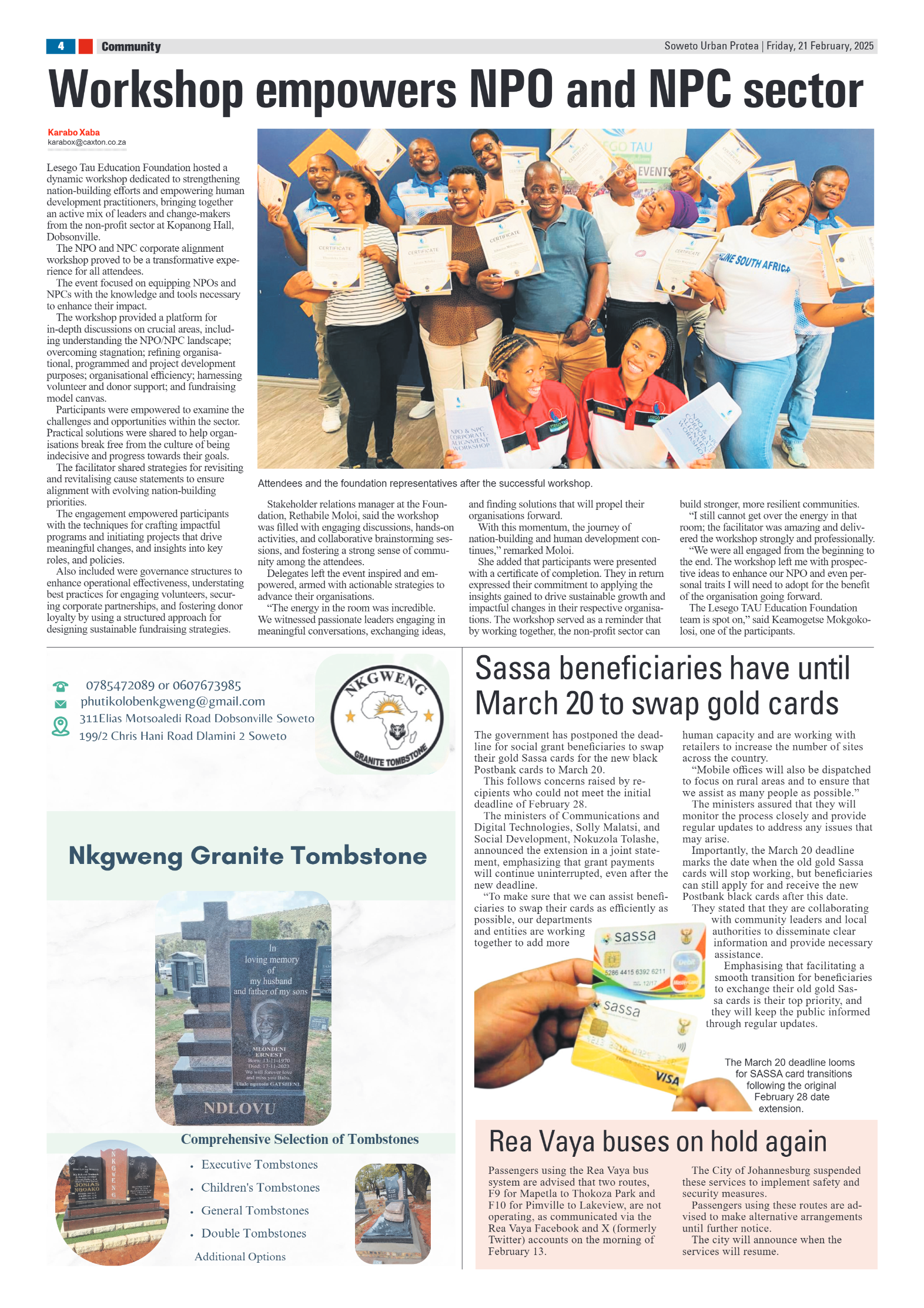 Protea: 21 February 2025 page 4