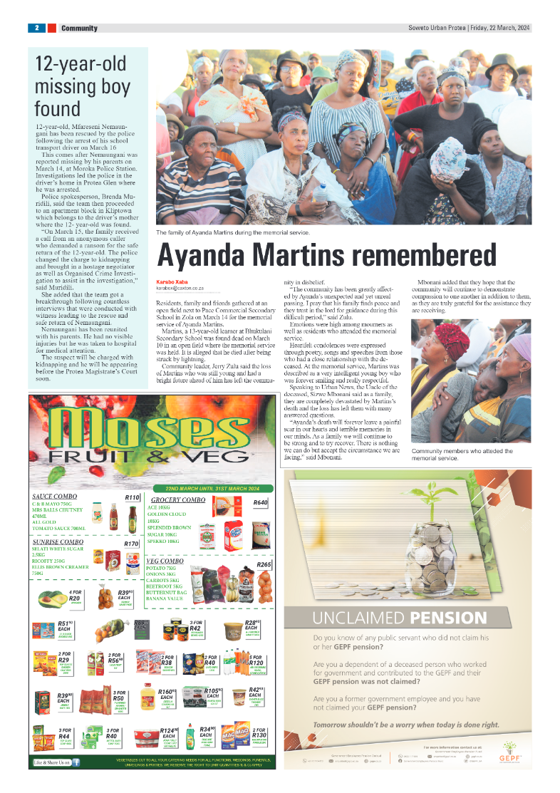 Protea: 22 March 2024 page 2