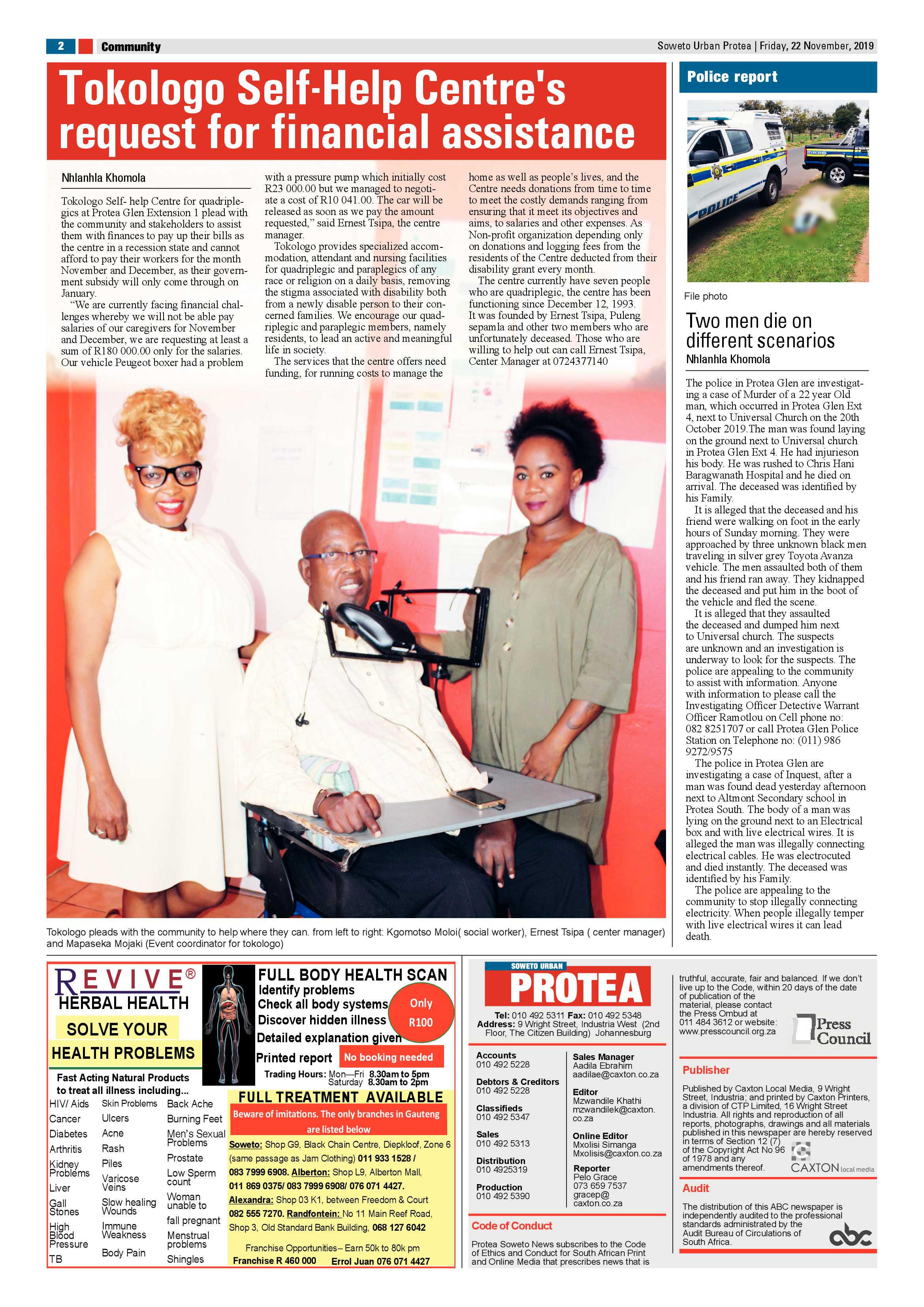 Protea News – November 22, 2019 page 2