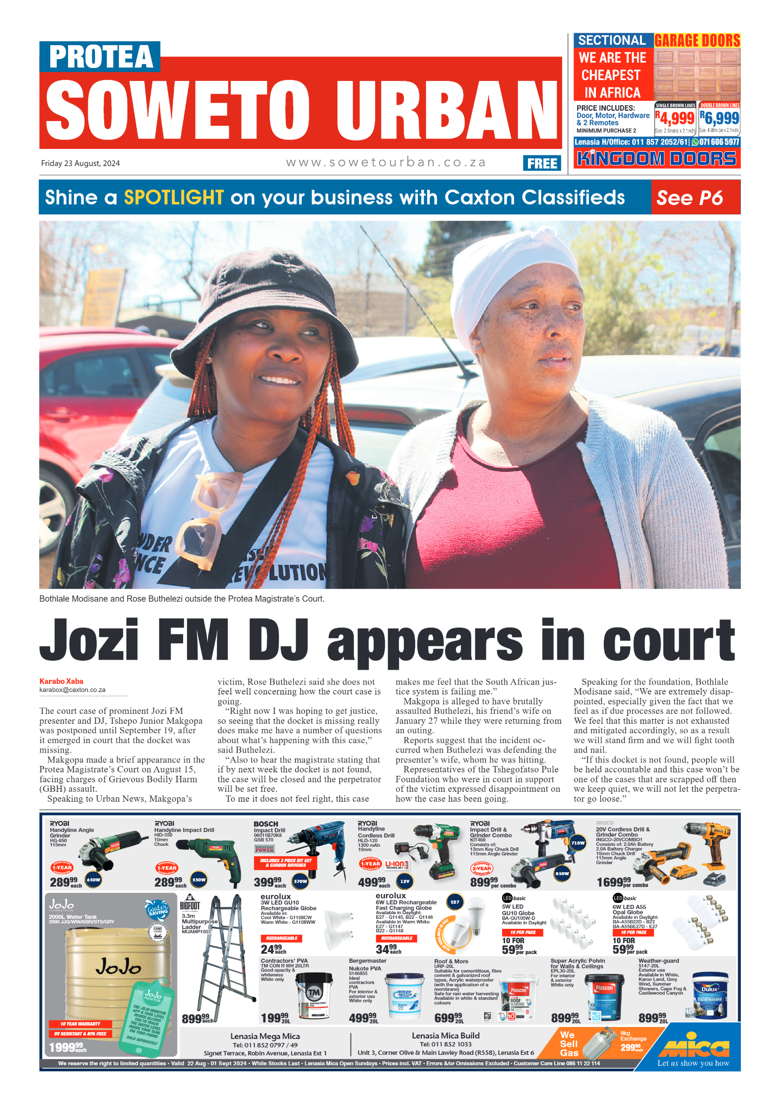 Protea: 23 August 2024 page 1