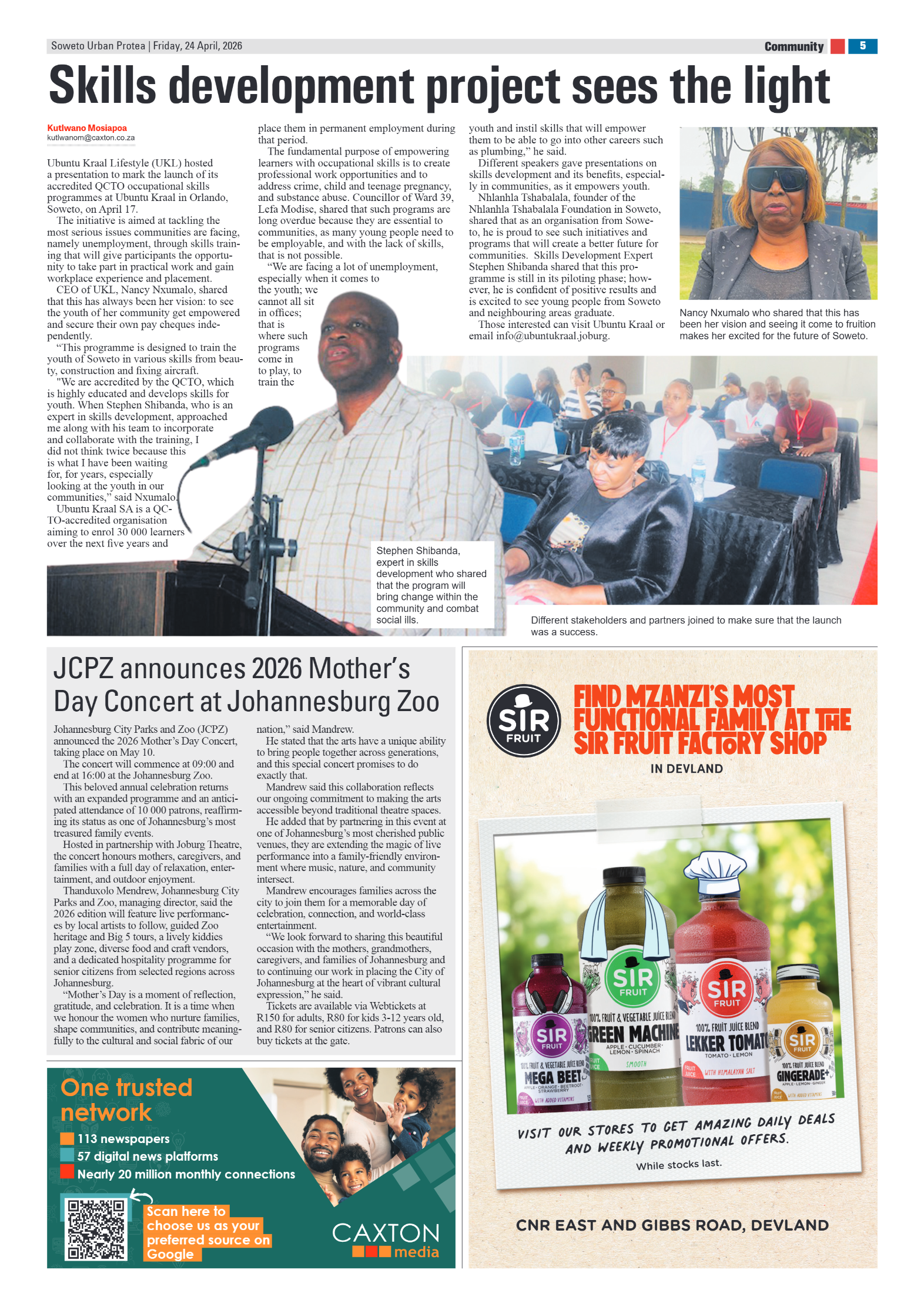 Protea: 26 April 2026 page 5