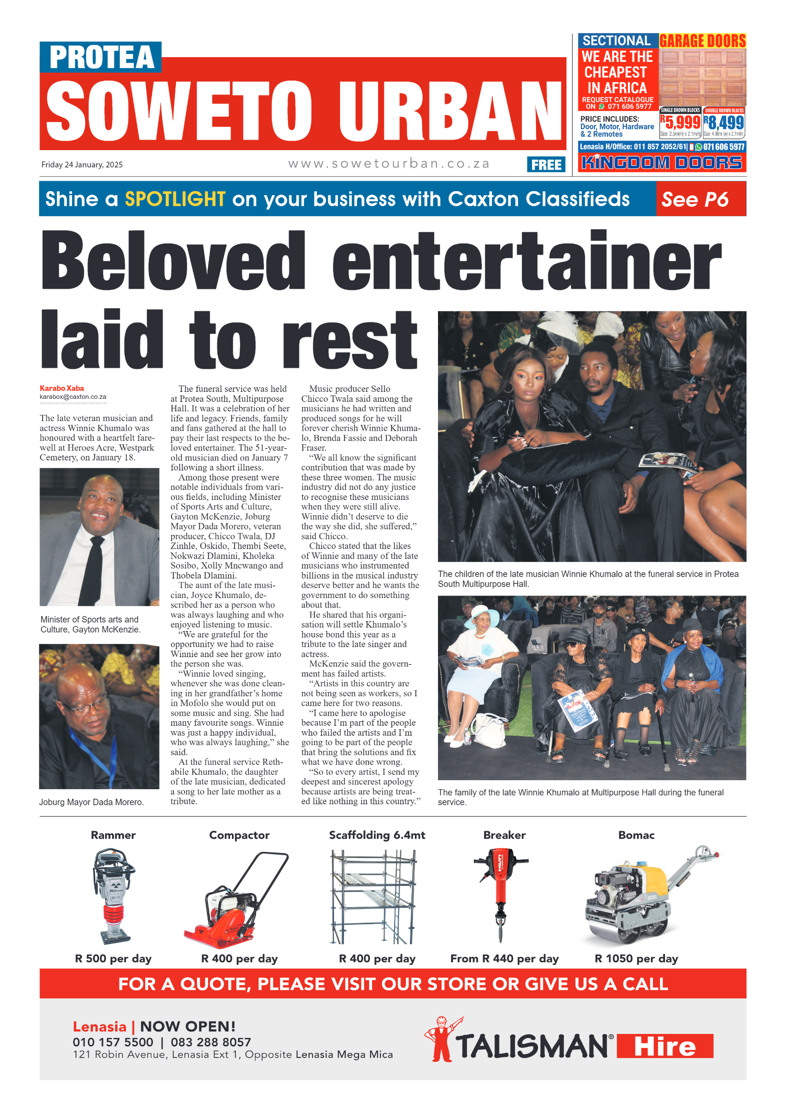 Pimville: 24 January 2025 page 1