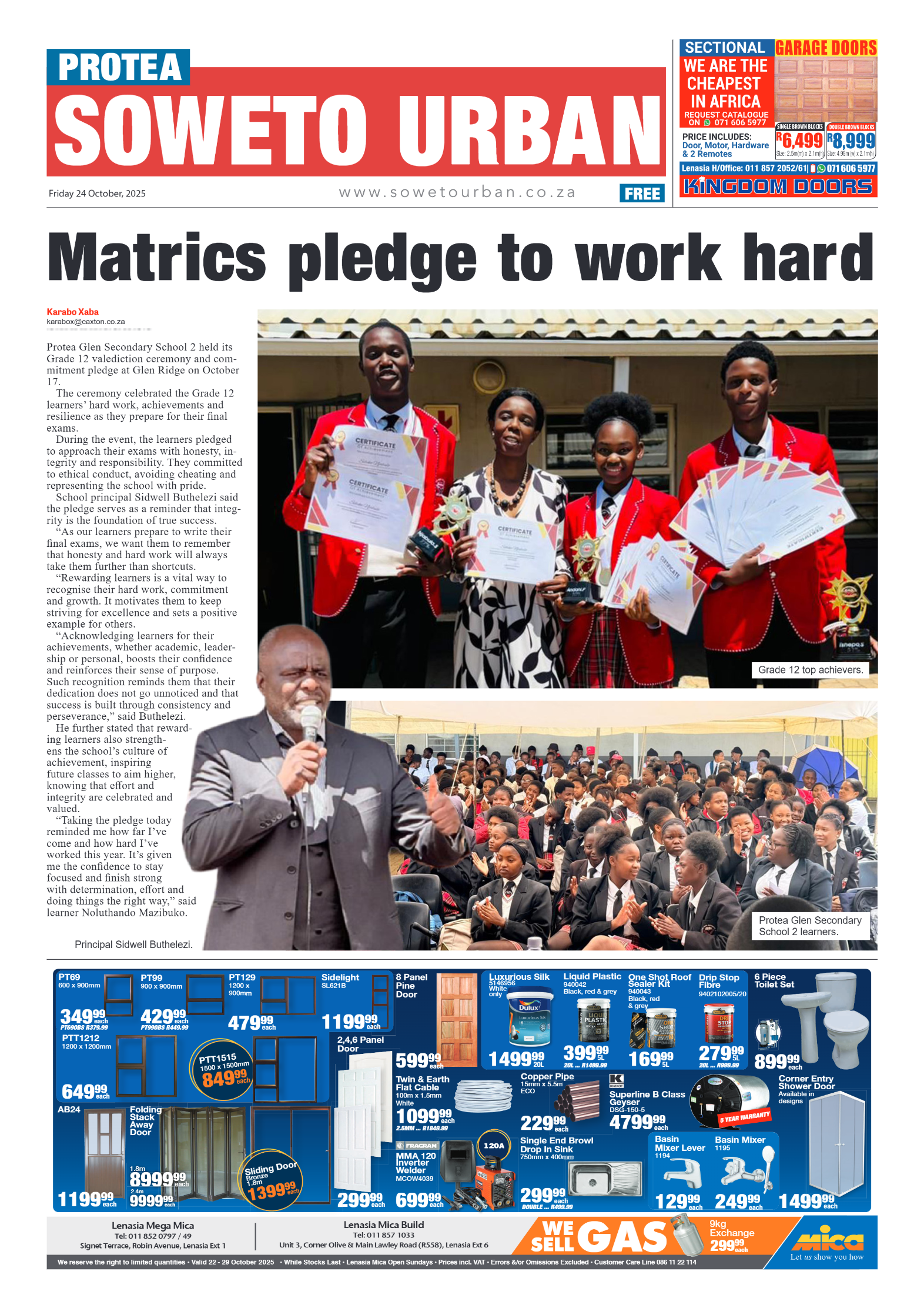 Protea: 24 October 2025 page 1