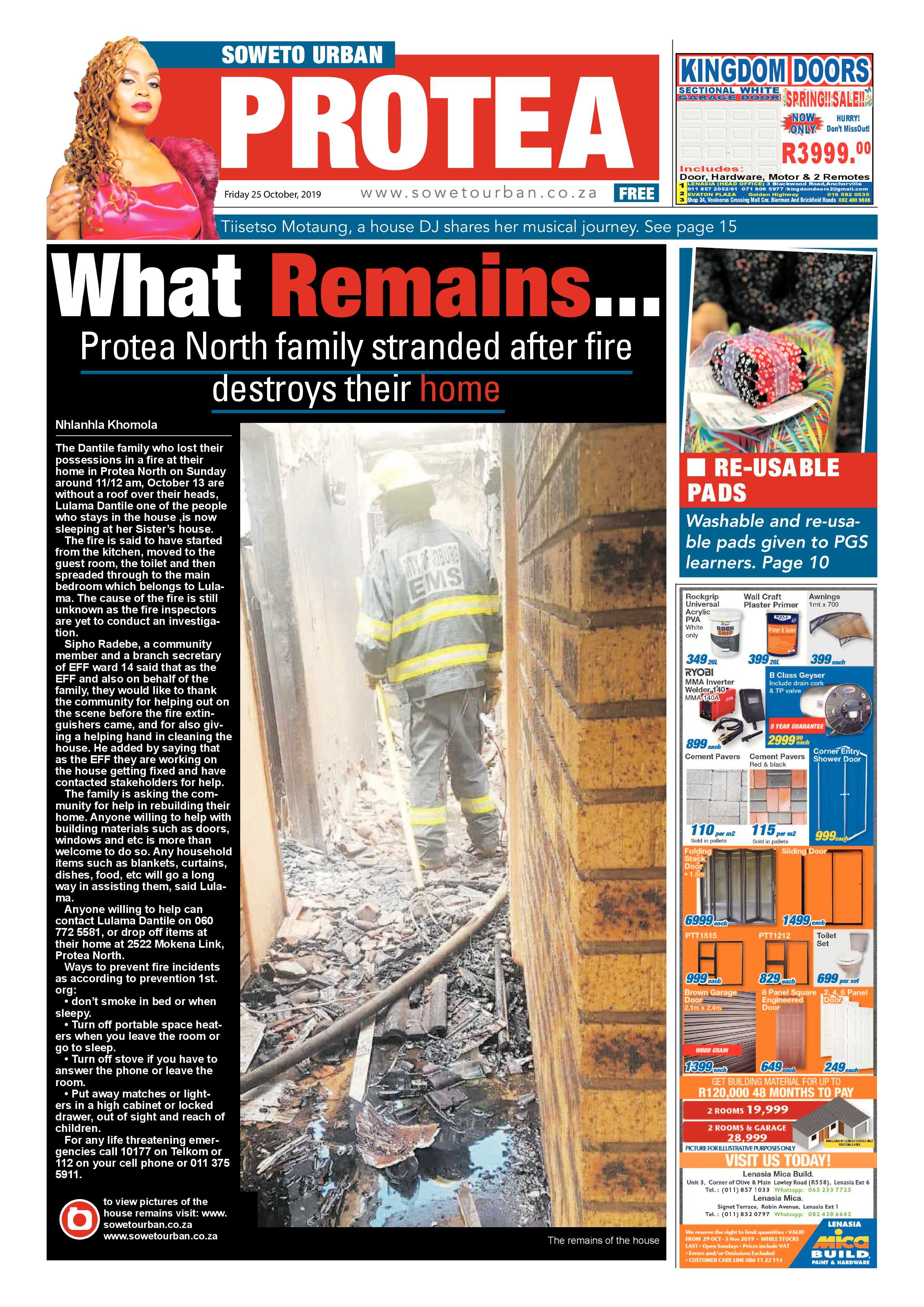 Protea News – October 25, 2019 page 1