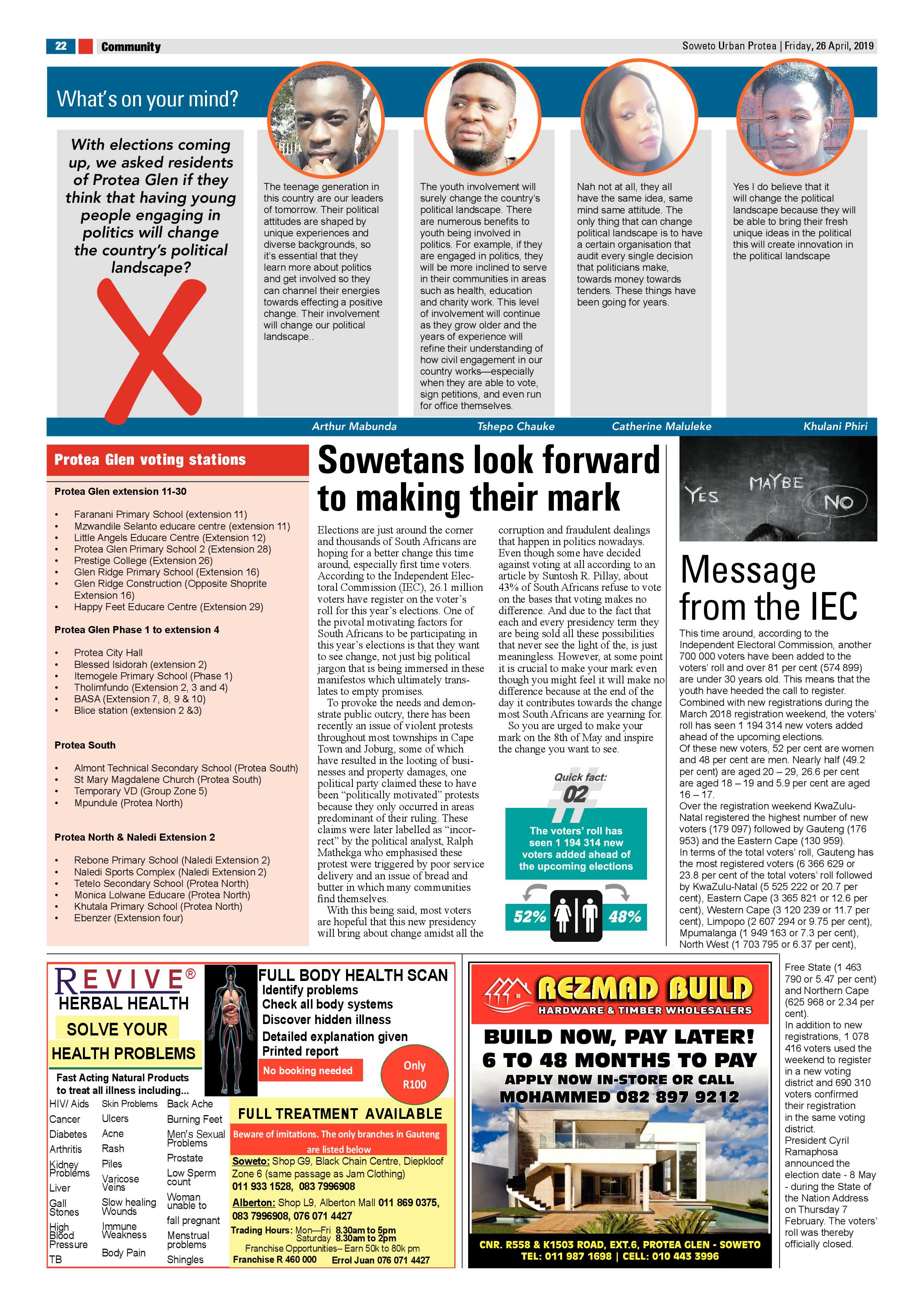 Protea News – April 26, 2019 page 22