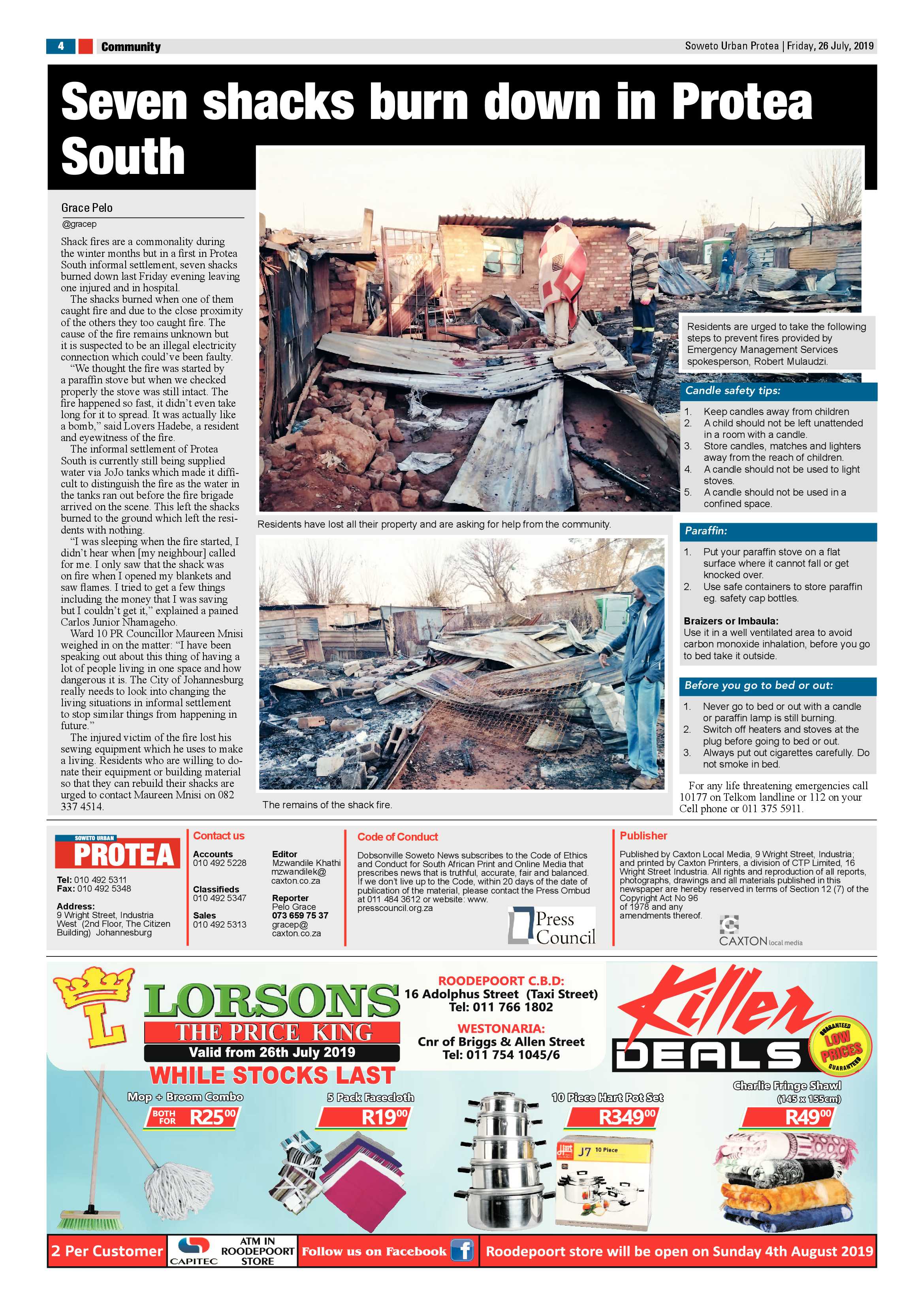 Protea News – July 26, 2019 page 4