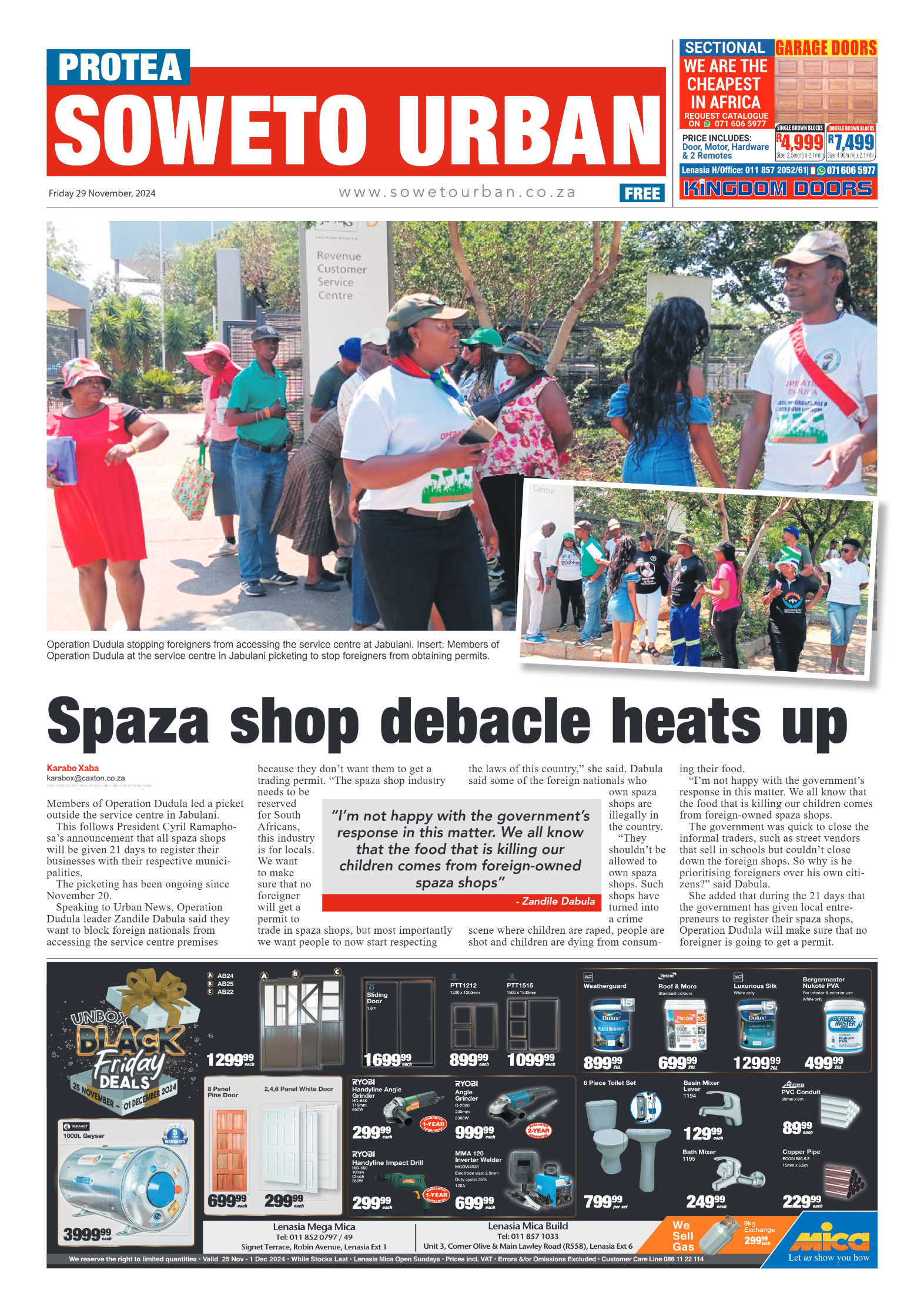 Protea: 29 November 2025 page 1