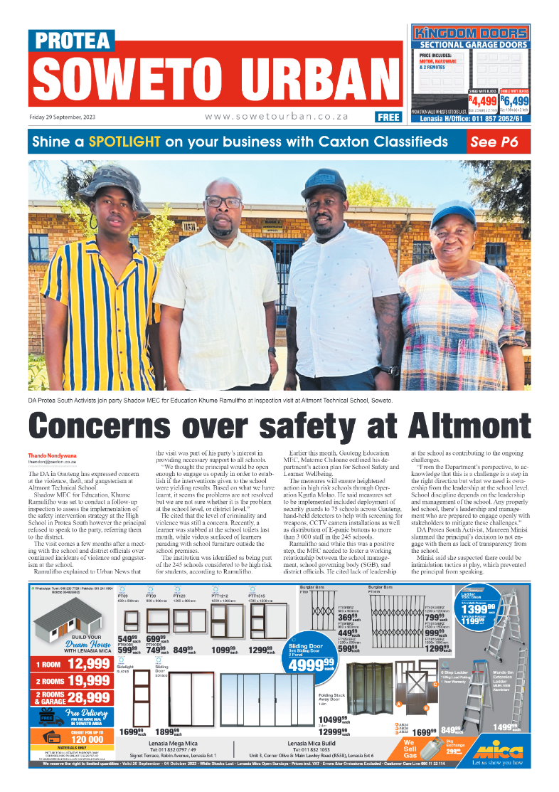 Protea: 29 September 2023 page 1