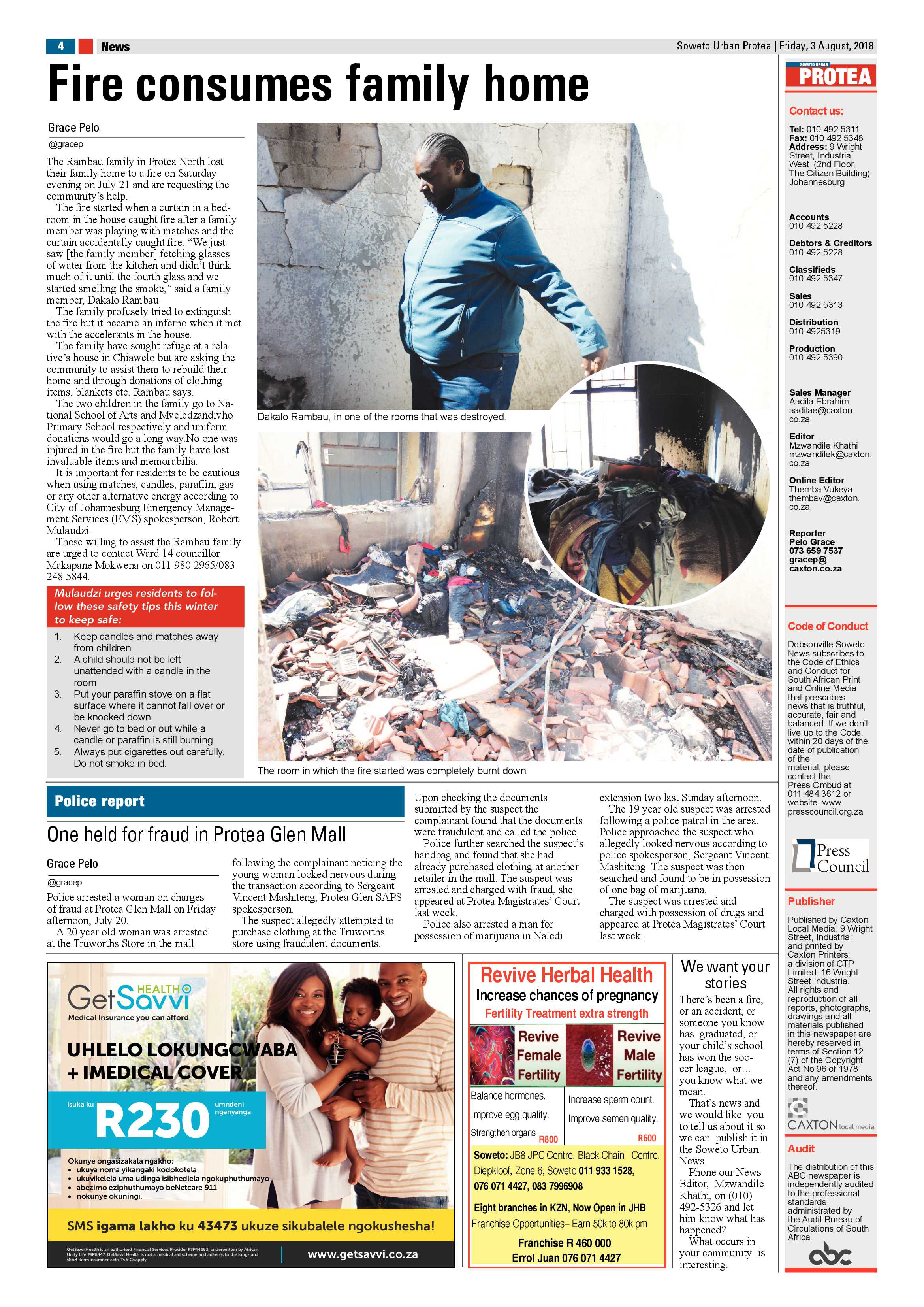 Protea – August 03, 2018 issue page 4
