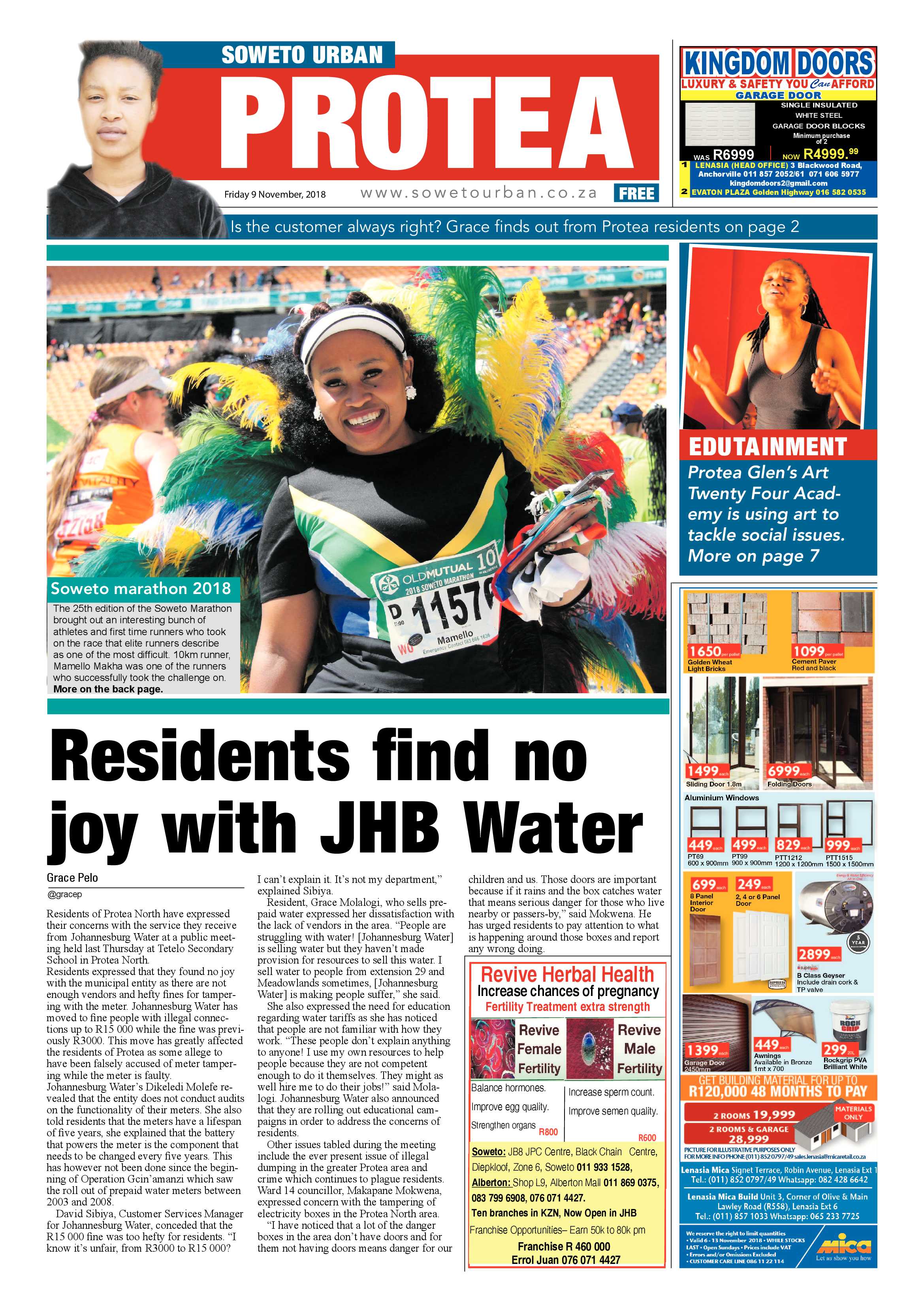 Protea – November 9, 2018 issue page 1