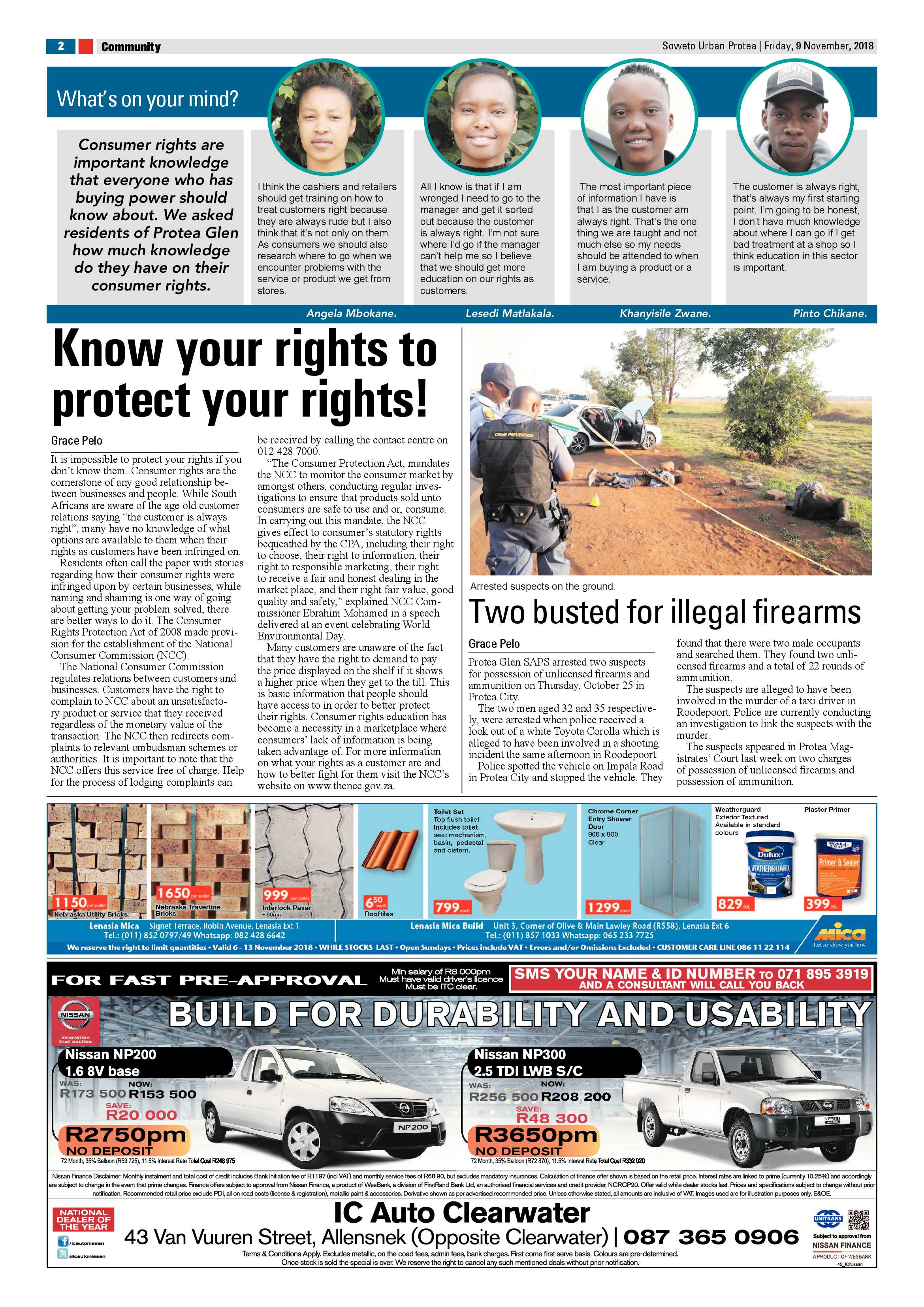 Protea – November 9, 2018 issue page 2