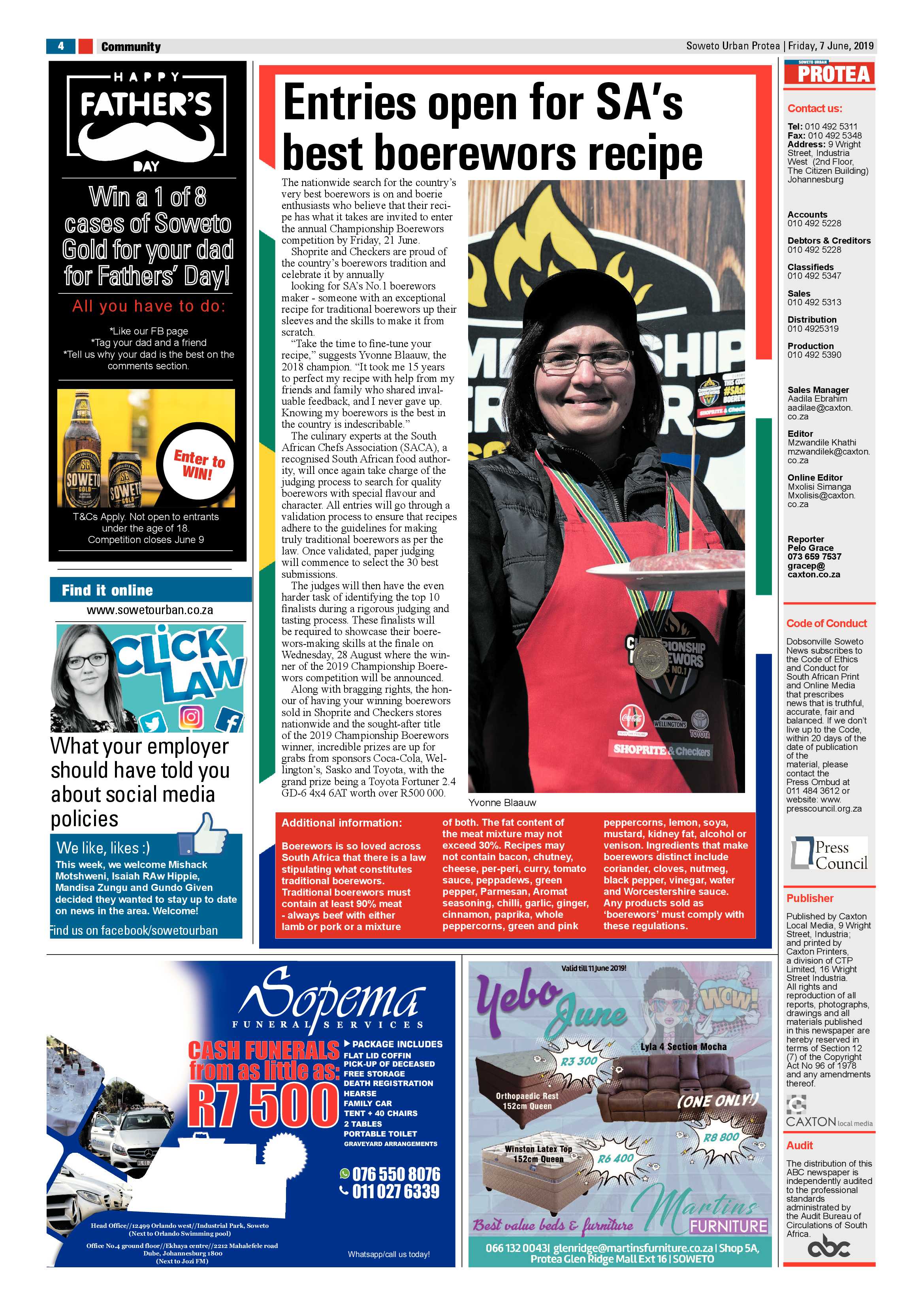 Protea News – June 07, 2019 page 4